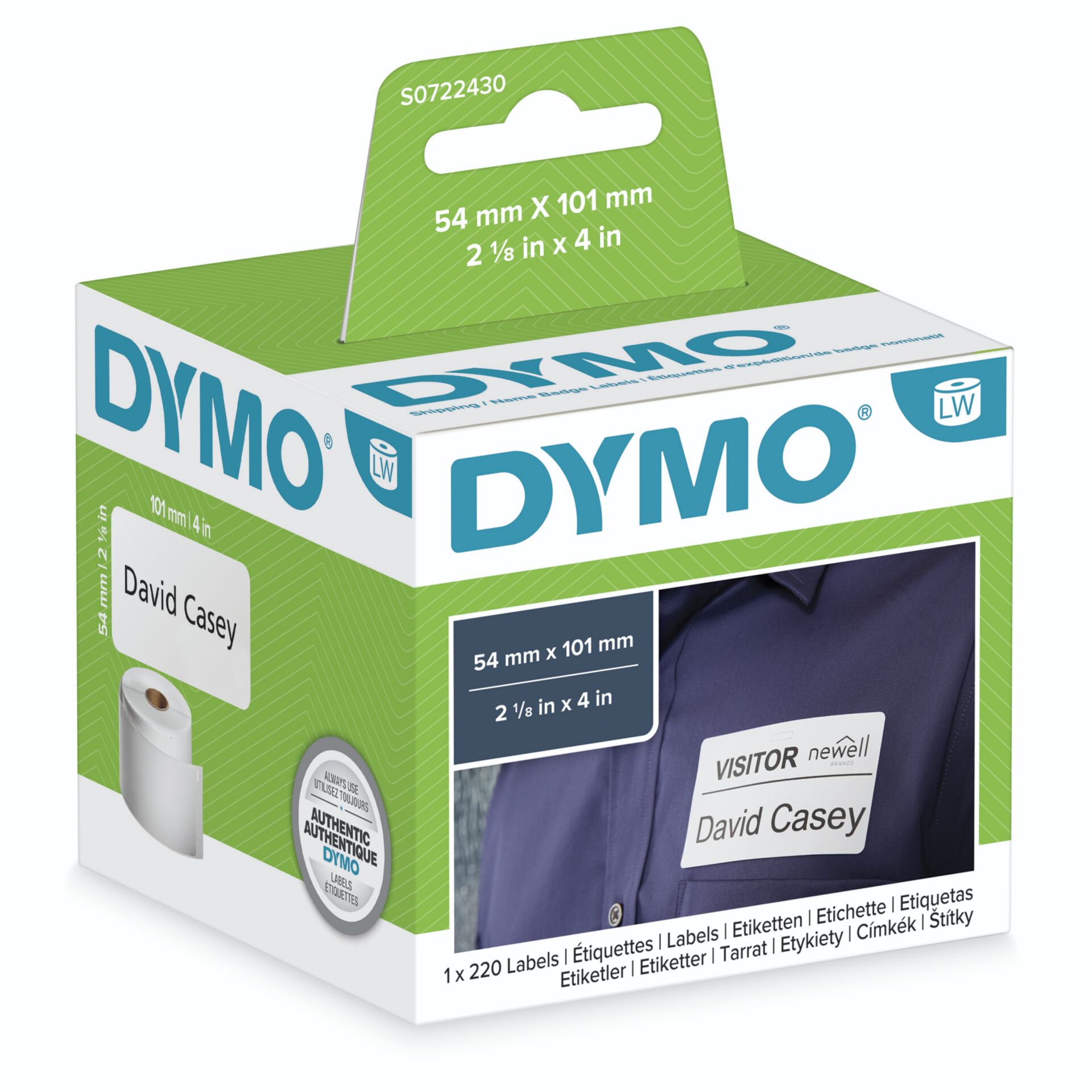 Dymo Versand-Etiketten 54 x 101 mm weiß 