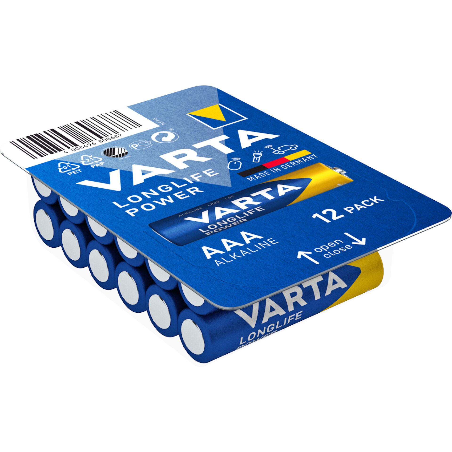 Varta Longlife Power Micro AAA, 12er-Pack Batterie 