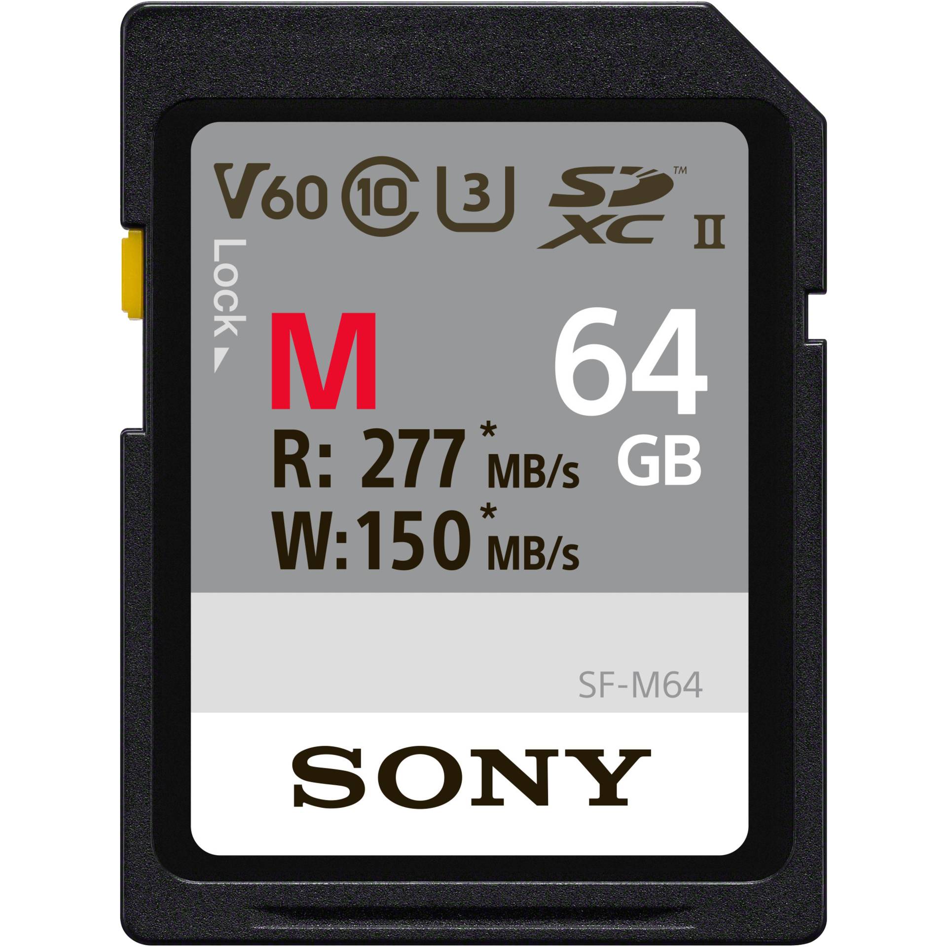 64GB Sony SF-M Series Class10 SDXC Speicherkarte lesen: 260MB/s, schreiben: 100MB/s