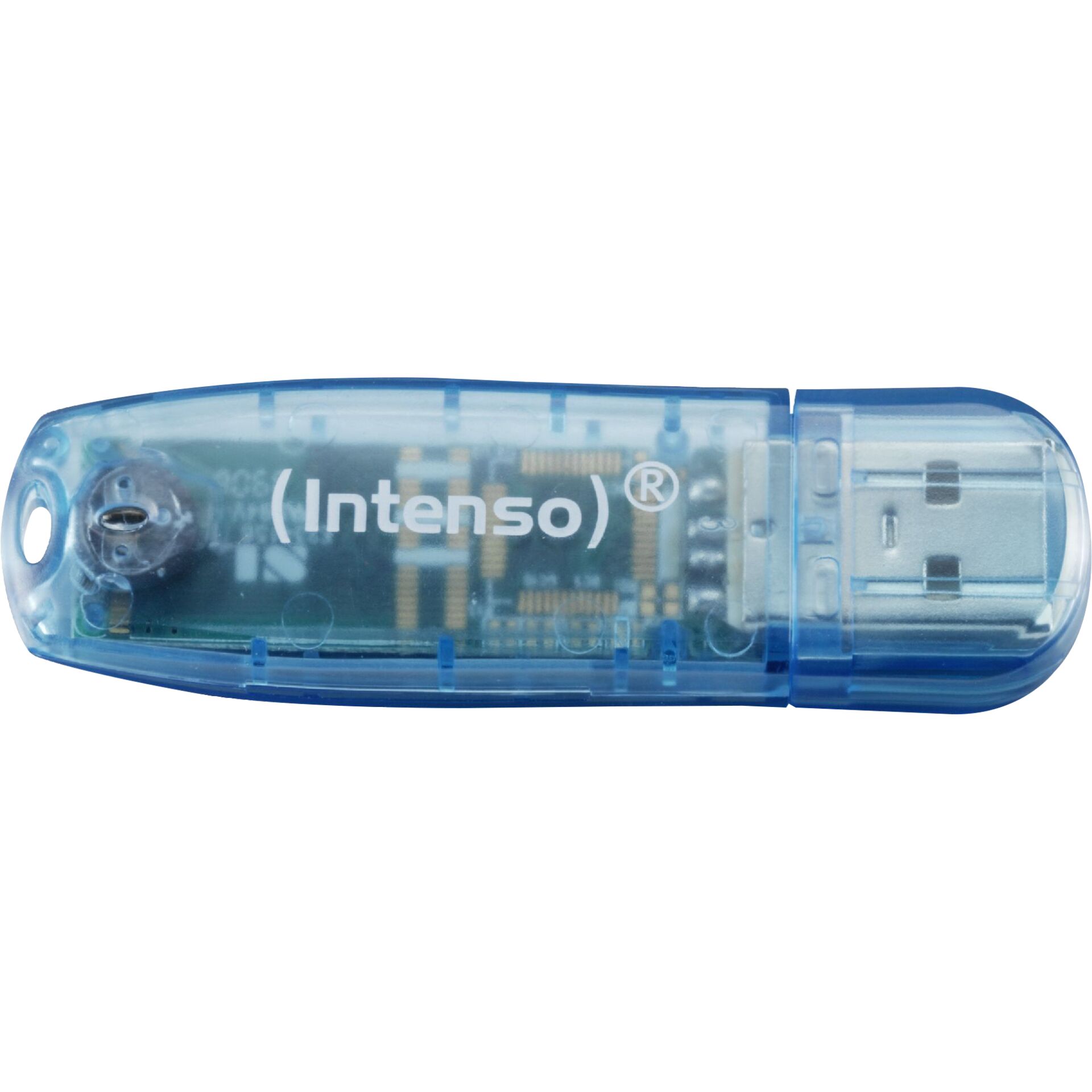 4 GB Intenso Rainbow Line blau USB 2.0 Stick lesen: 28MB/s, schreiben: 6.5MB/s