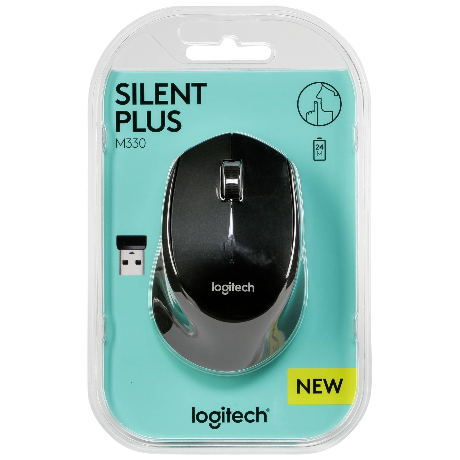 Logitech M330 Silent Plus schwarz Maus 