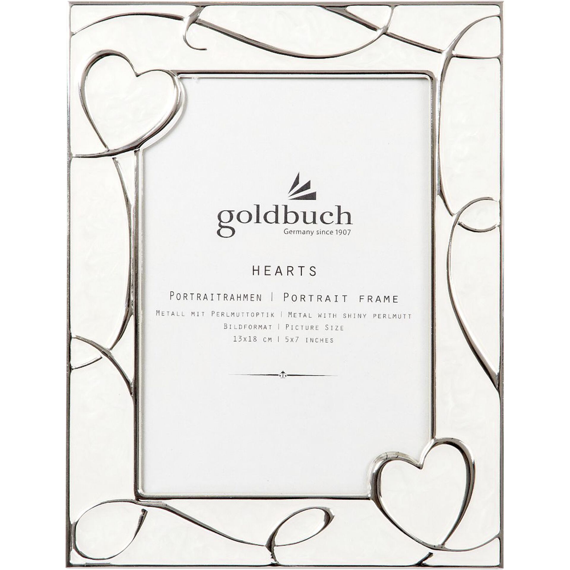 Goldbuch Hearts creme      13x18 Metallrahmen Portrait     960243