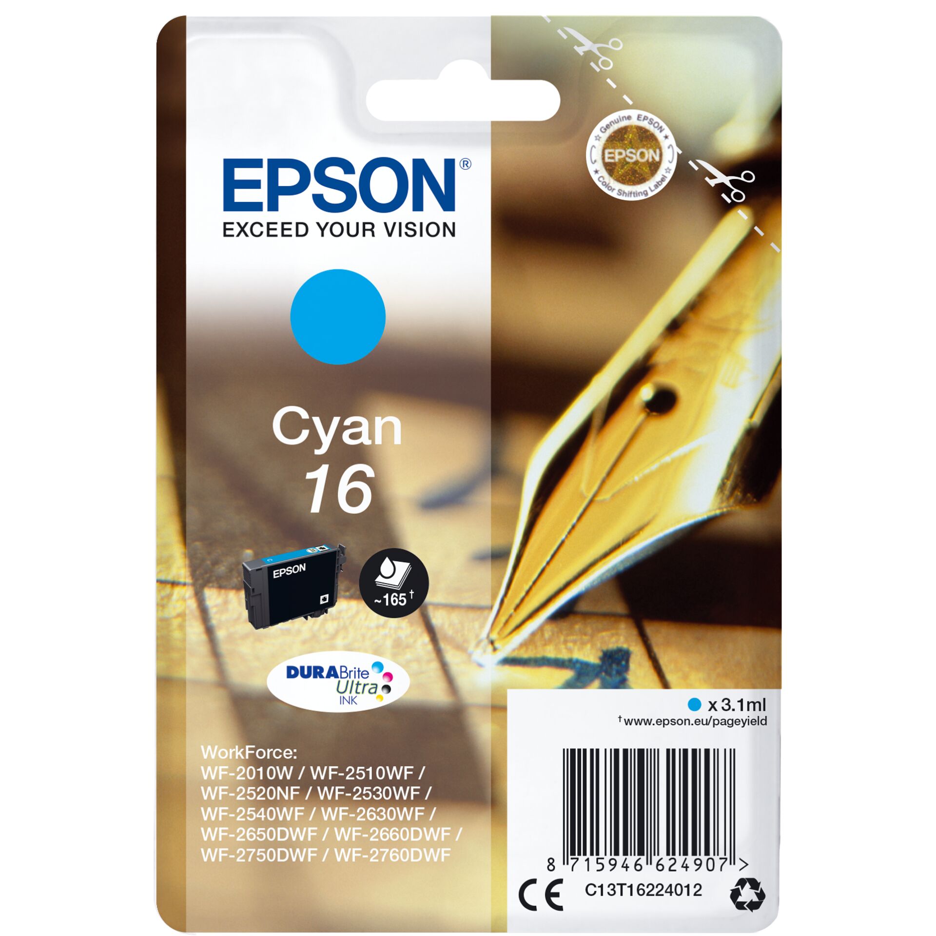 Epson Tinte 16 cyan, Original Zubehör 