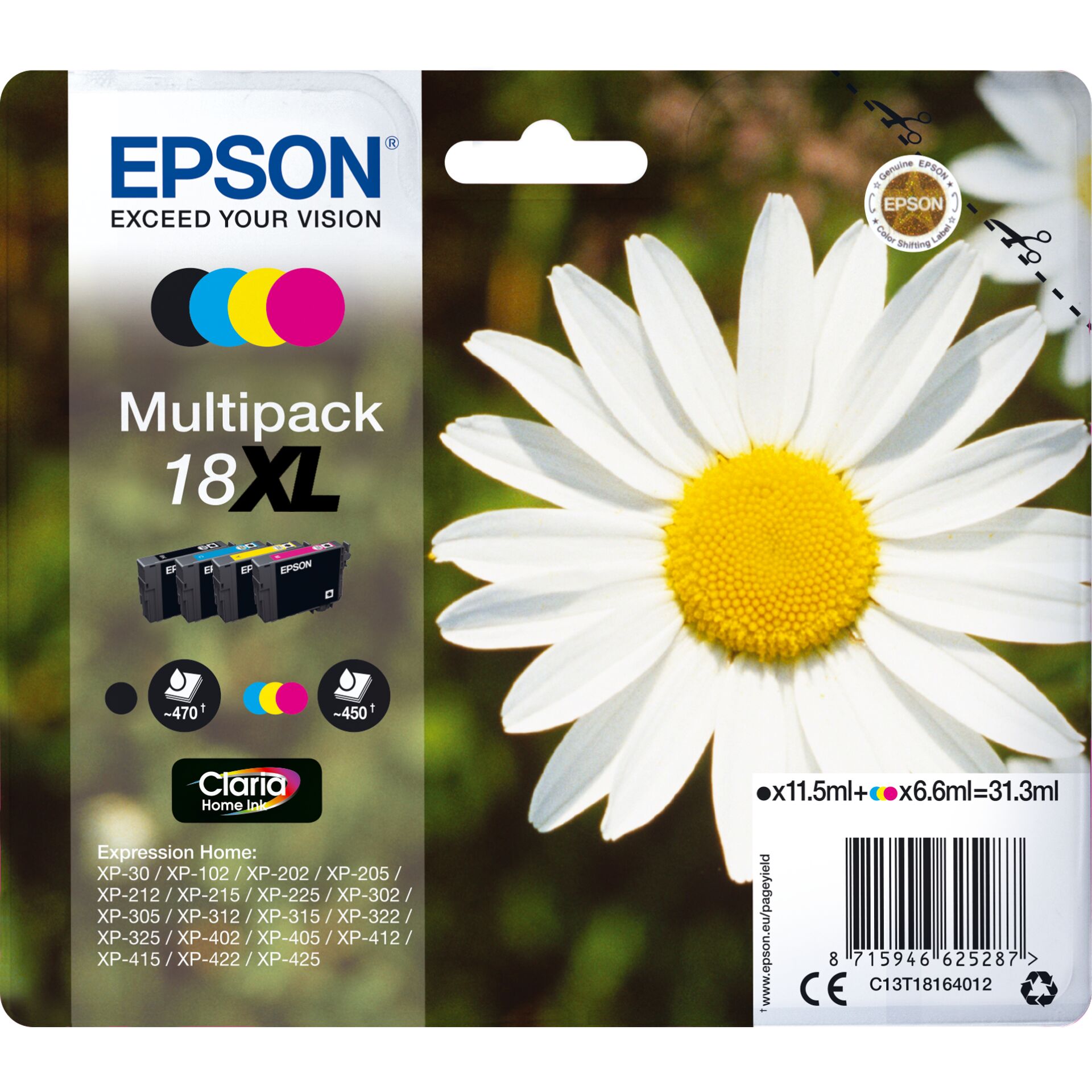 Epson 18 XL Tinte hohe Kapazität Multipack 11.5ml 