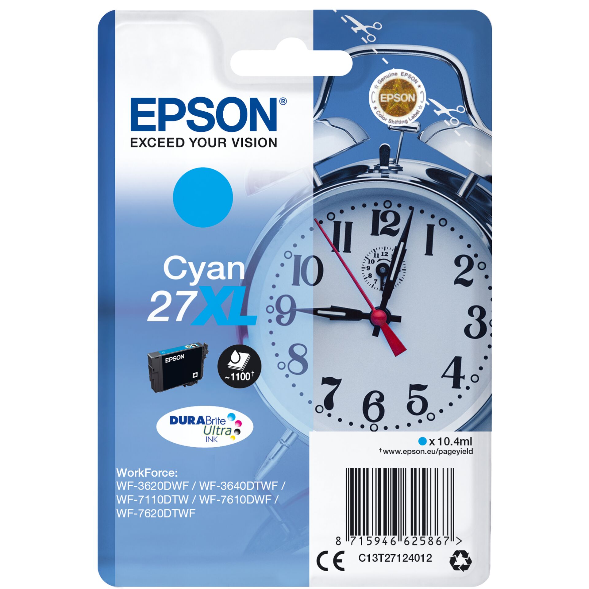 Epson Tinte 27 XL cyan 
