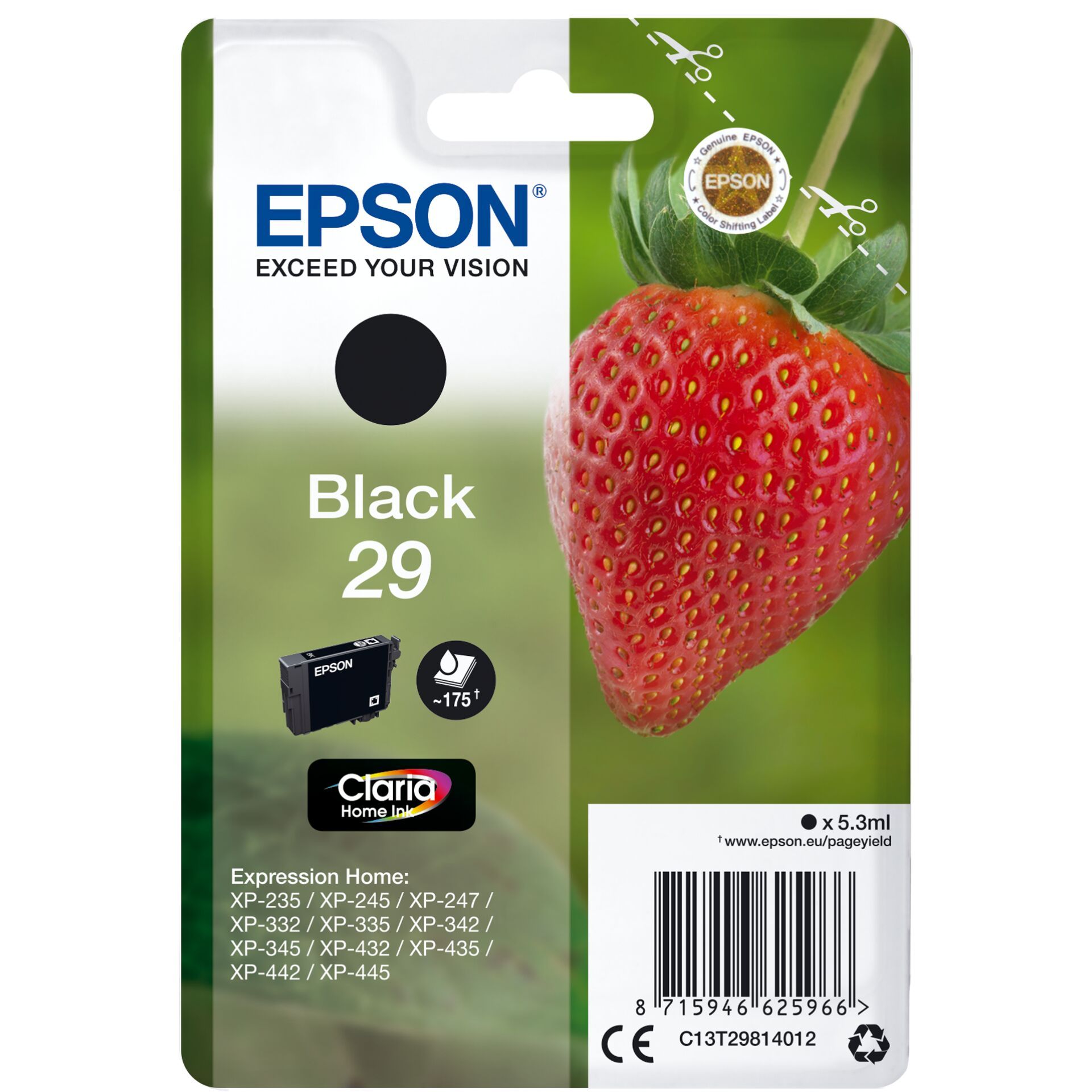 Epson Tinte 29 schwarz, 5.3ml 
