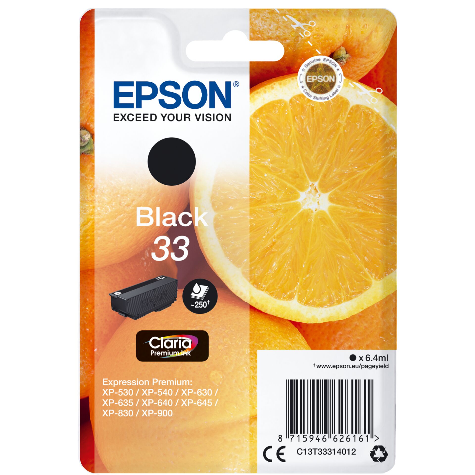 Epson Tinte 33 6.2ml schwarz 