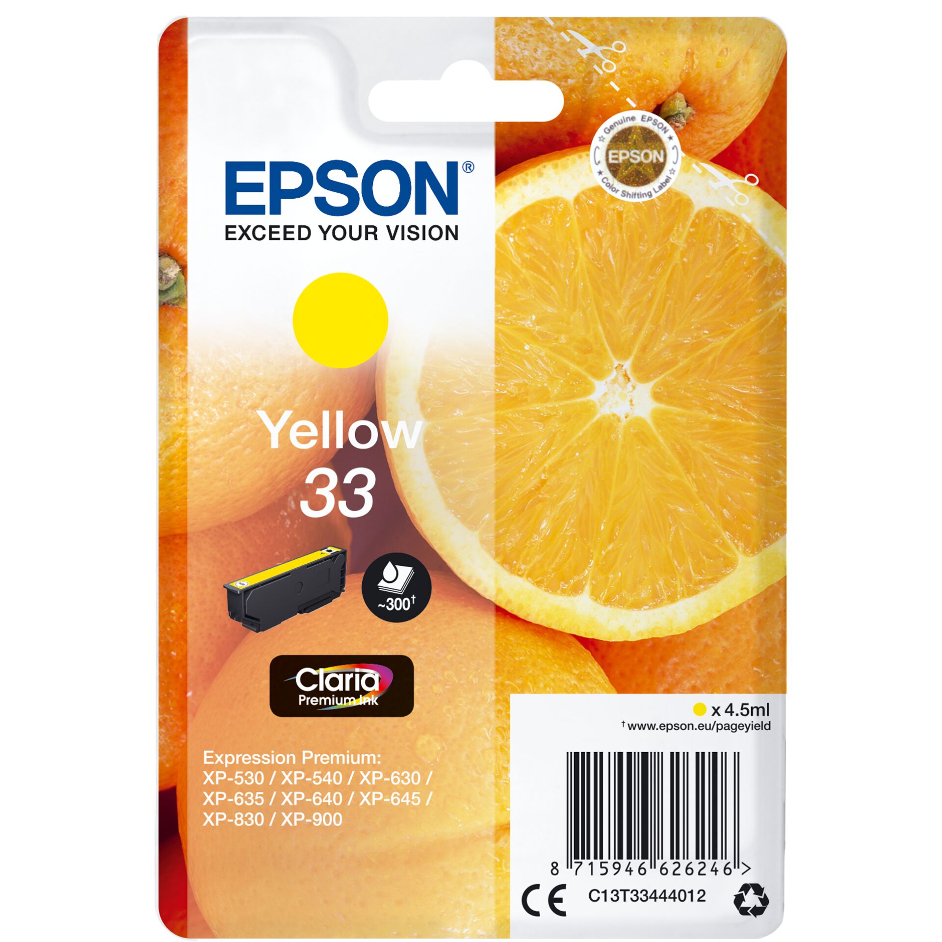 Epson Tinte 33 gelb 
