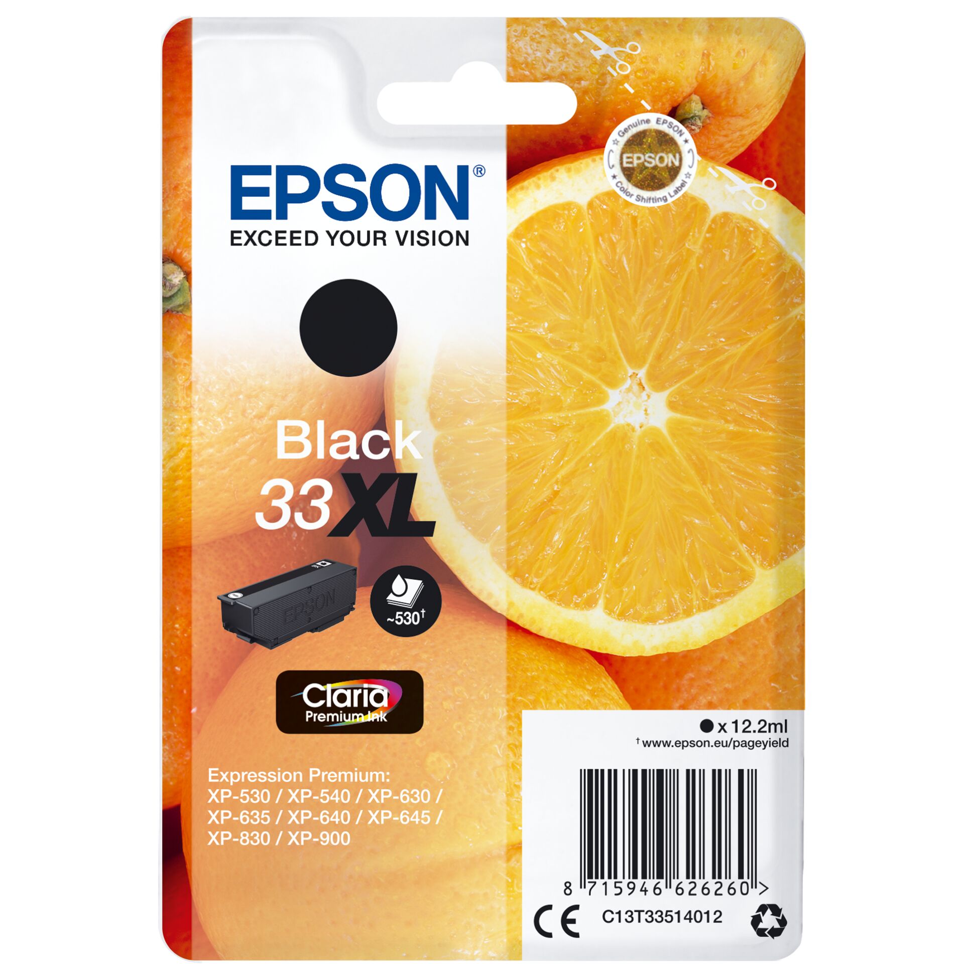 Epson Tinte 33 XL schwarz 12.2ml 