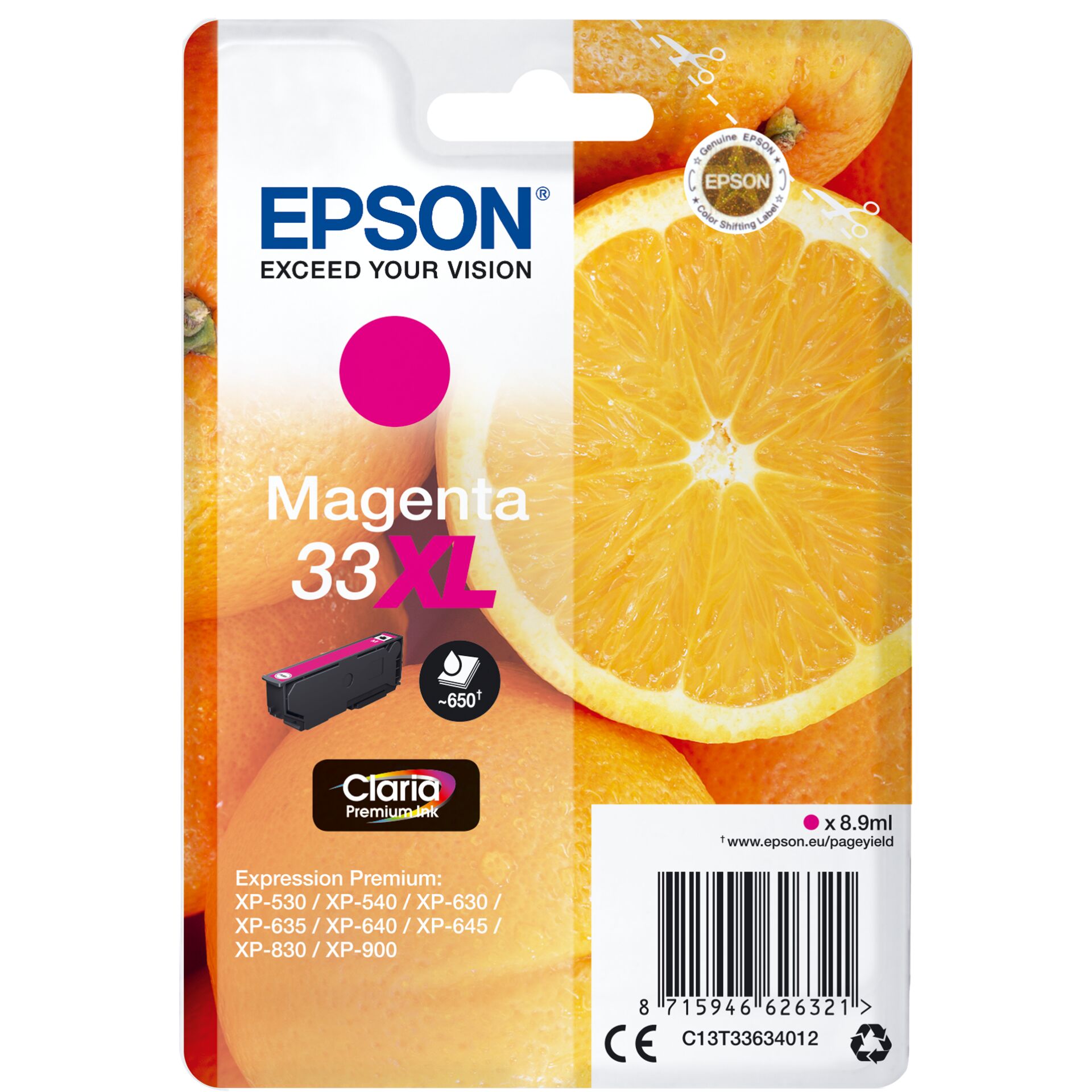 Epson Tinte 33XL magenta, Original 