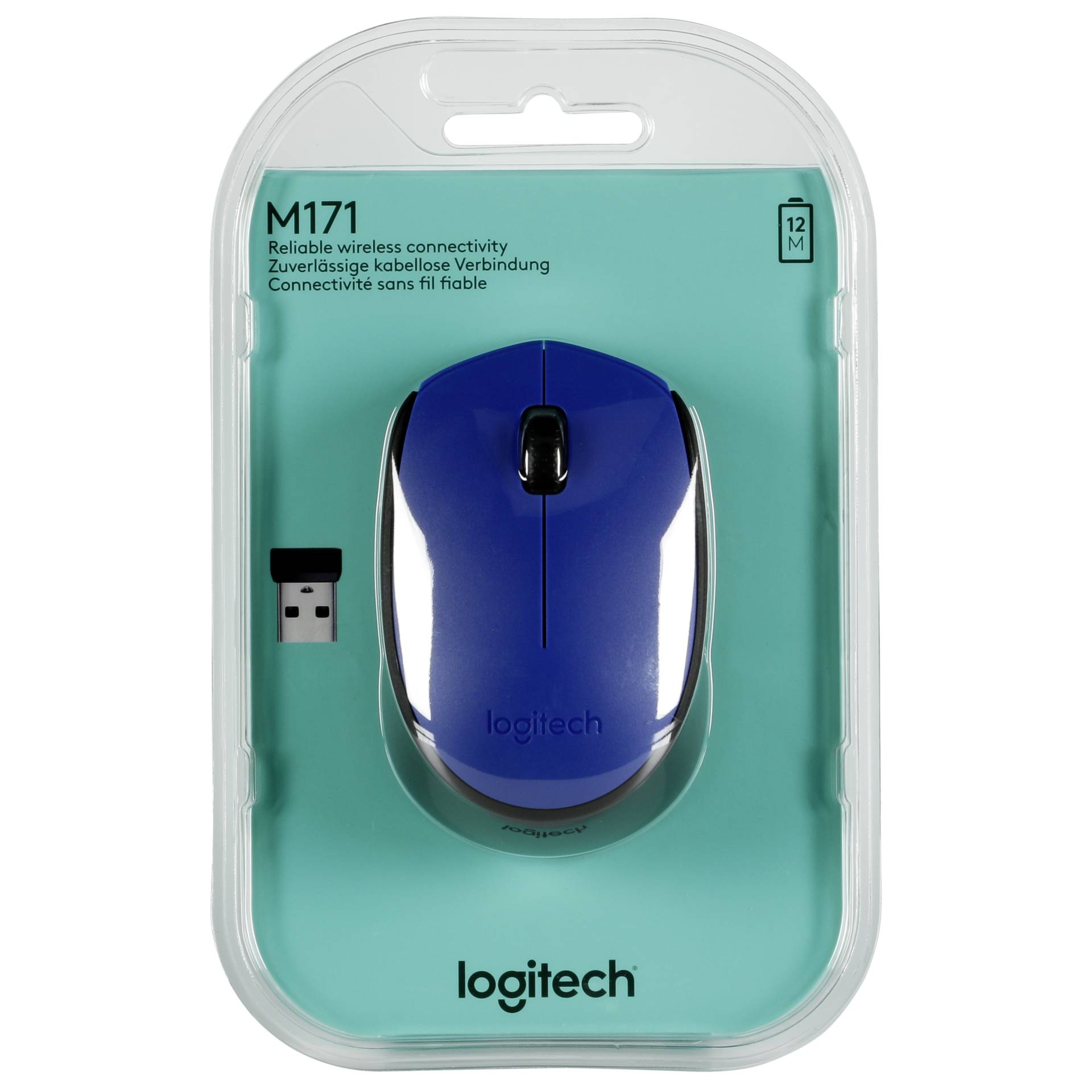 Logitech M171 Wireless Mouse blau, Maus 