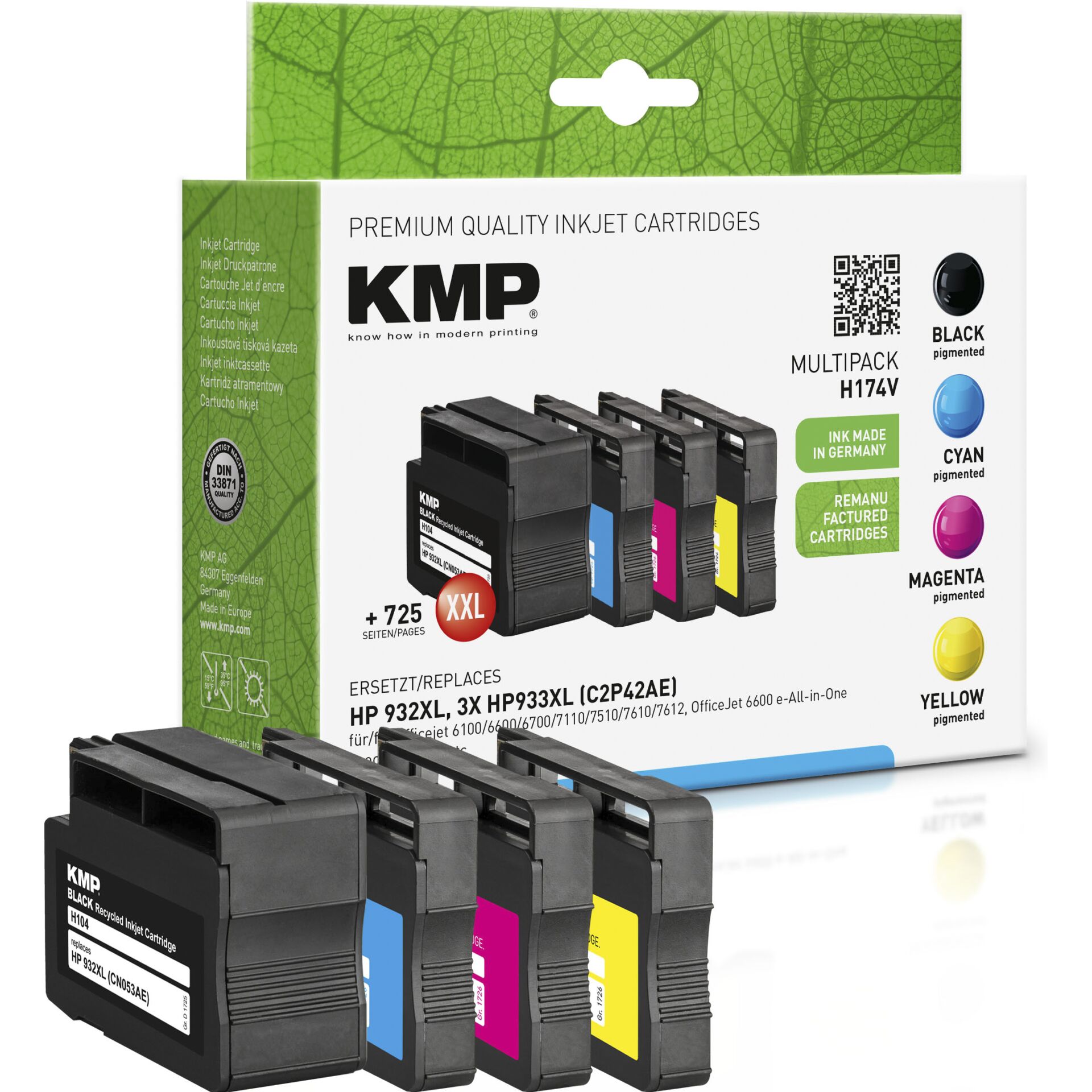 Kompatible Tinte zu HP 932 XL/933 XL Rainbow Kit 