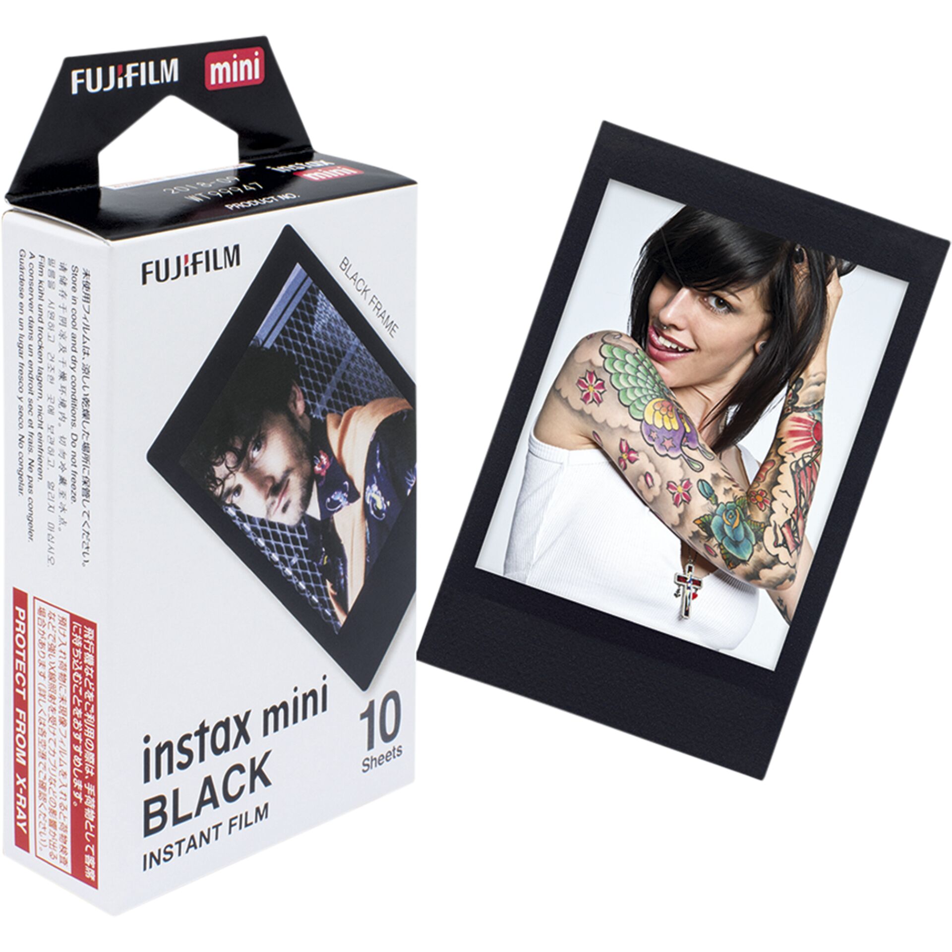 Fujifilm Instax Mini Black, Sofortbildfilm 10er-Pack 