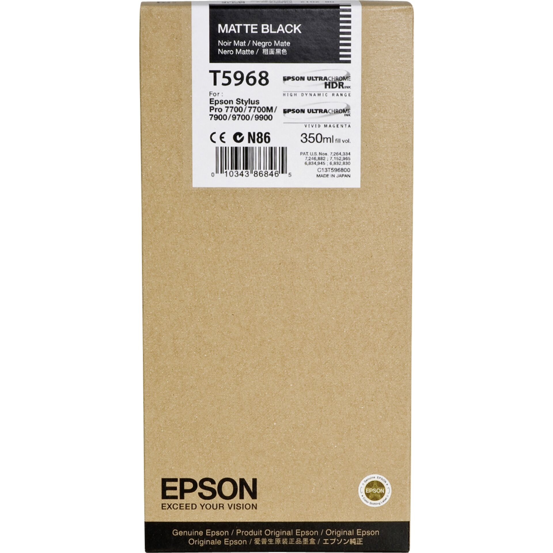 Epson T596800 Tinte schwarz matt 