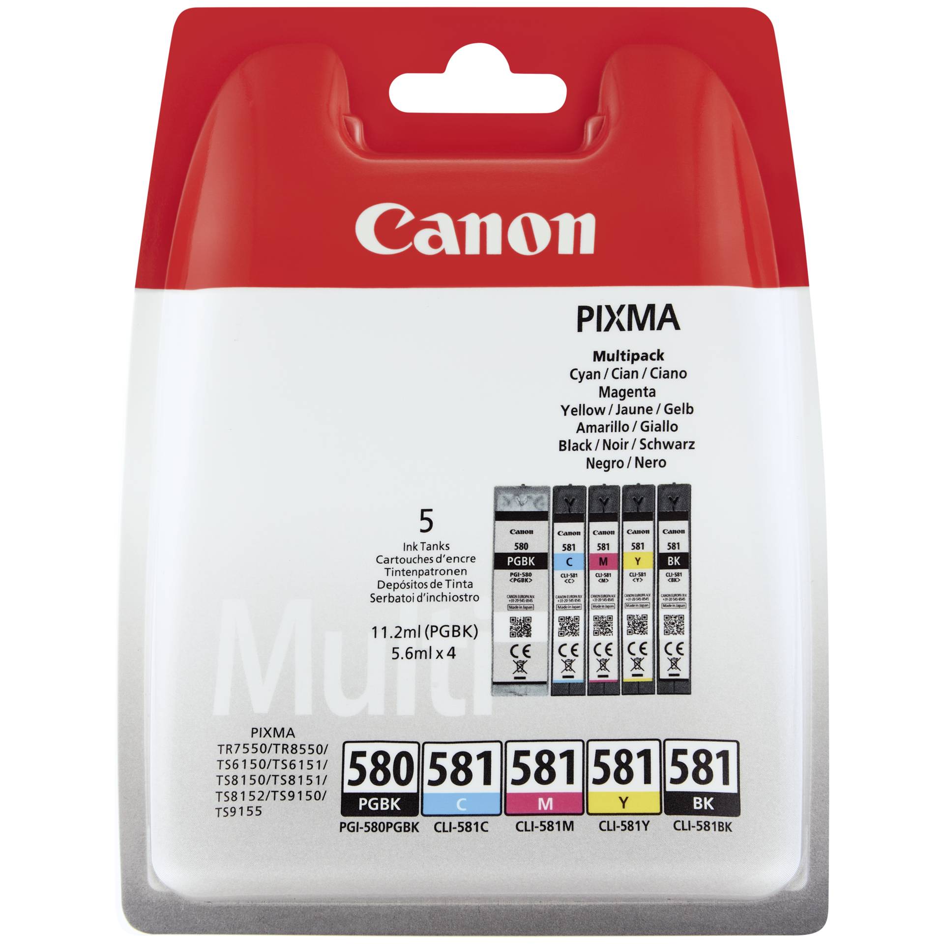 Canon PGI-580/CLI-581 Original Schwarz, Cyan, Magenta, Gelb 