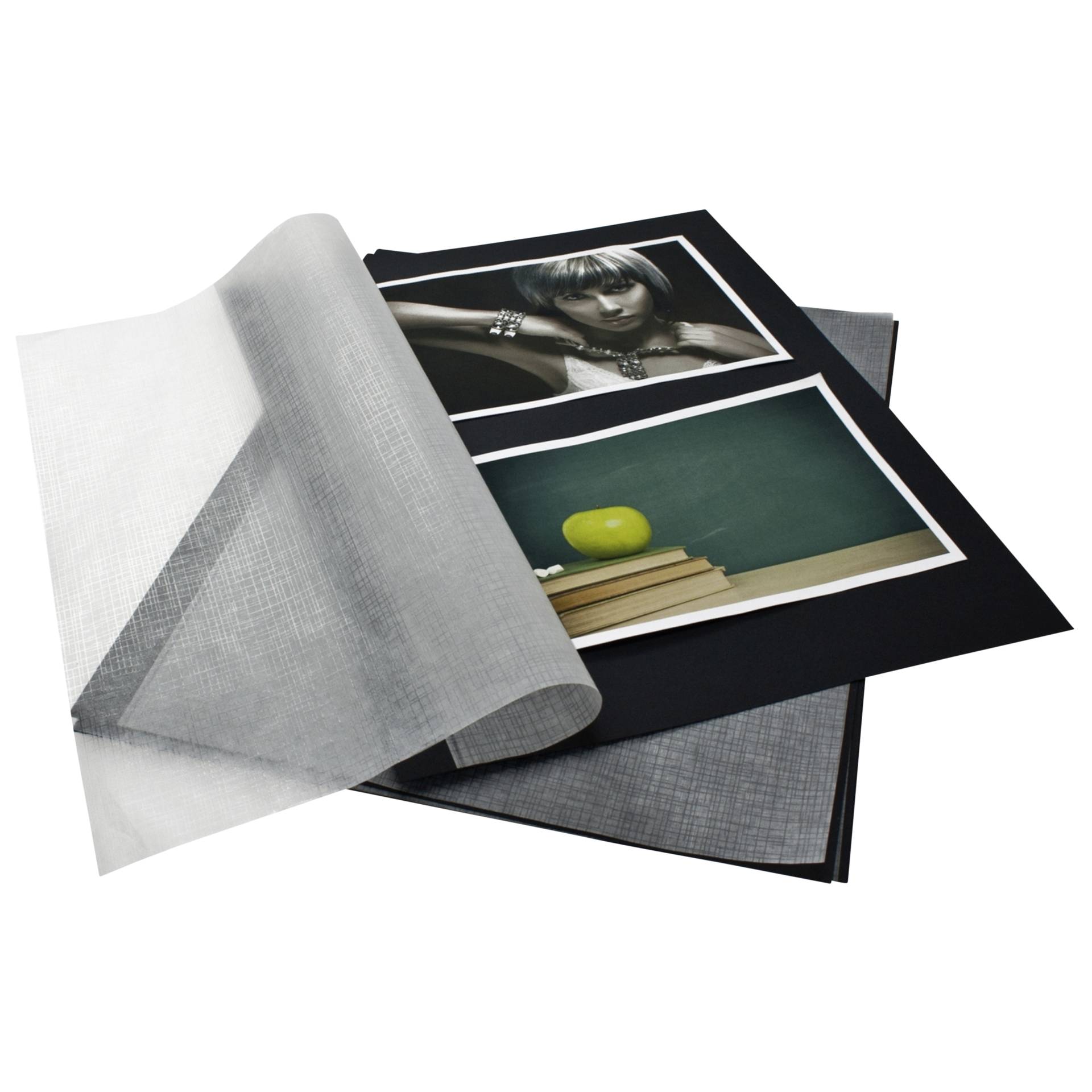 Goldbuch Fotokarton schwarz DIN A4 mit Pergamin 20 Blatt   83006