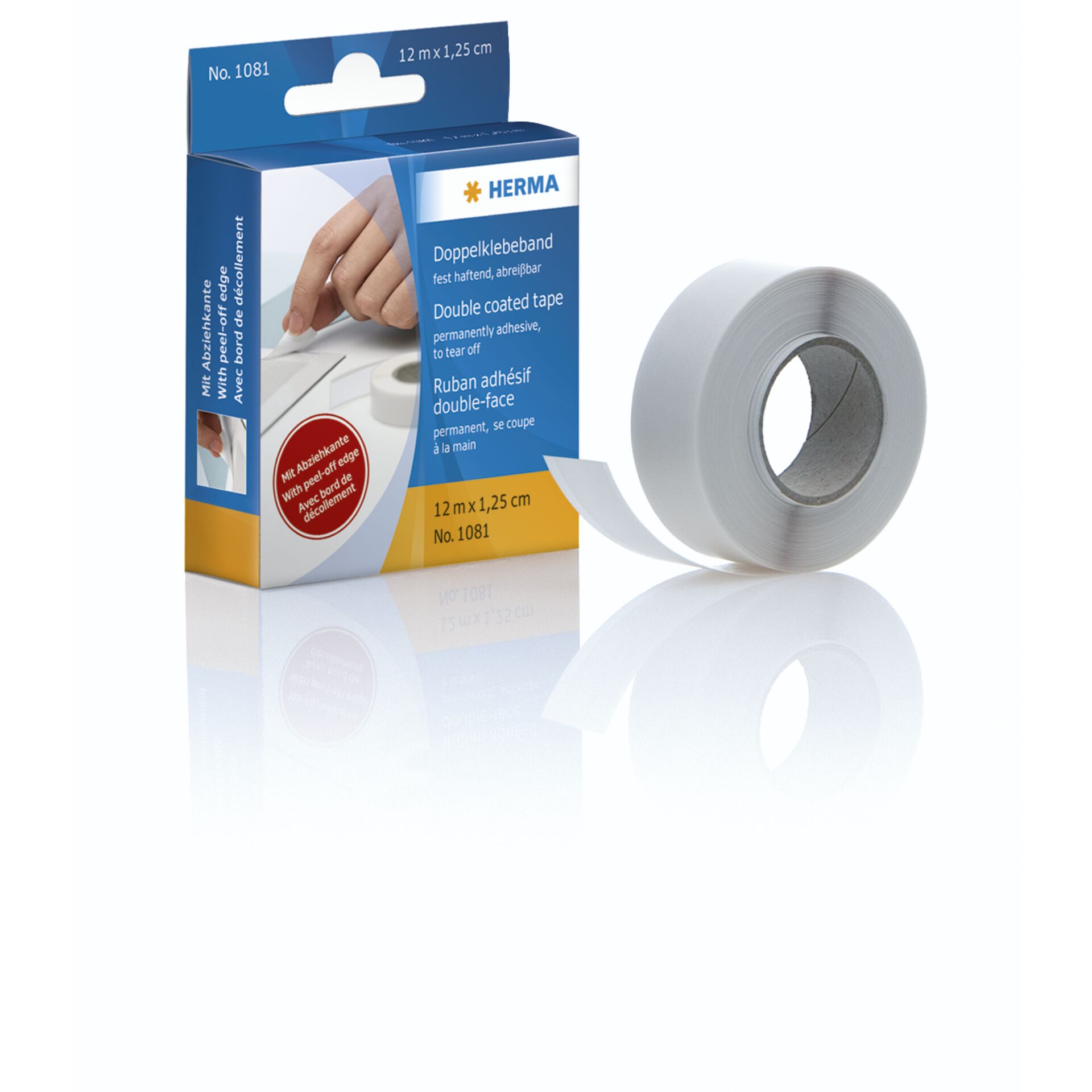 HERMA Adhesive tape refill packs 7,5m gummed width 12mm