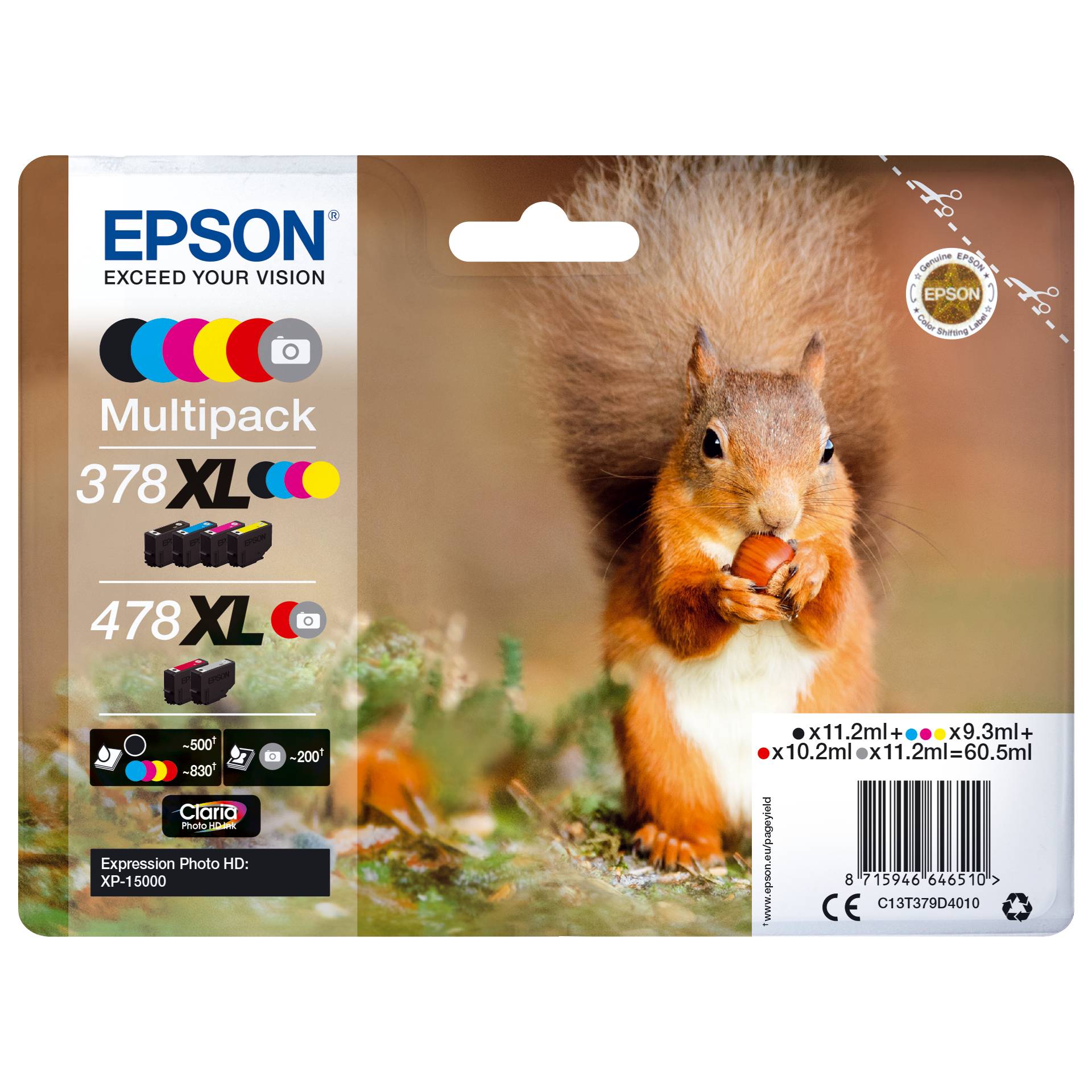 Epson Tinte 378 XL/478 XL Multipack 