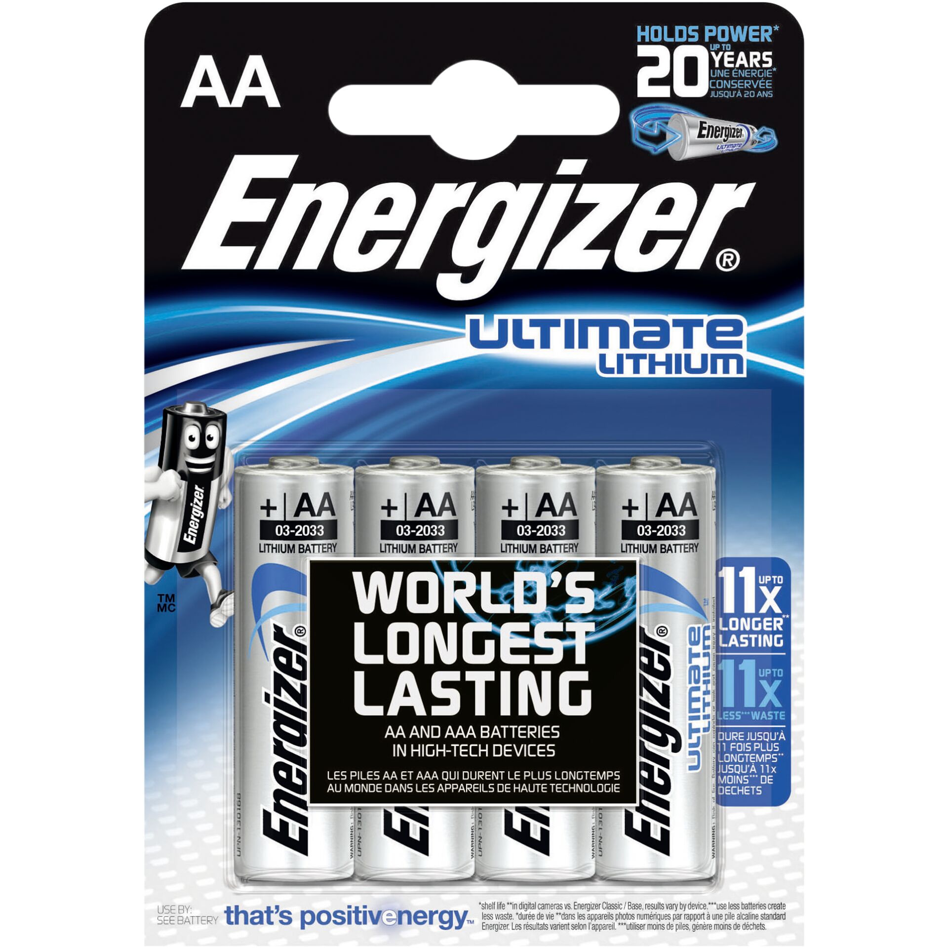 Energizer Ultimate Lithium Mignon AA, 4er-Pack 