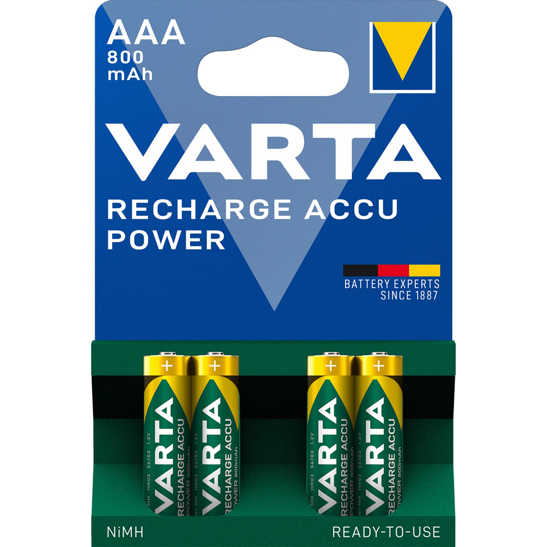 Varta Ready2Use Accu Micro AAA NiMH 800mAh, 4er-Pack 