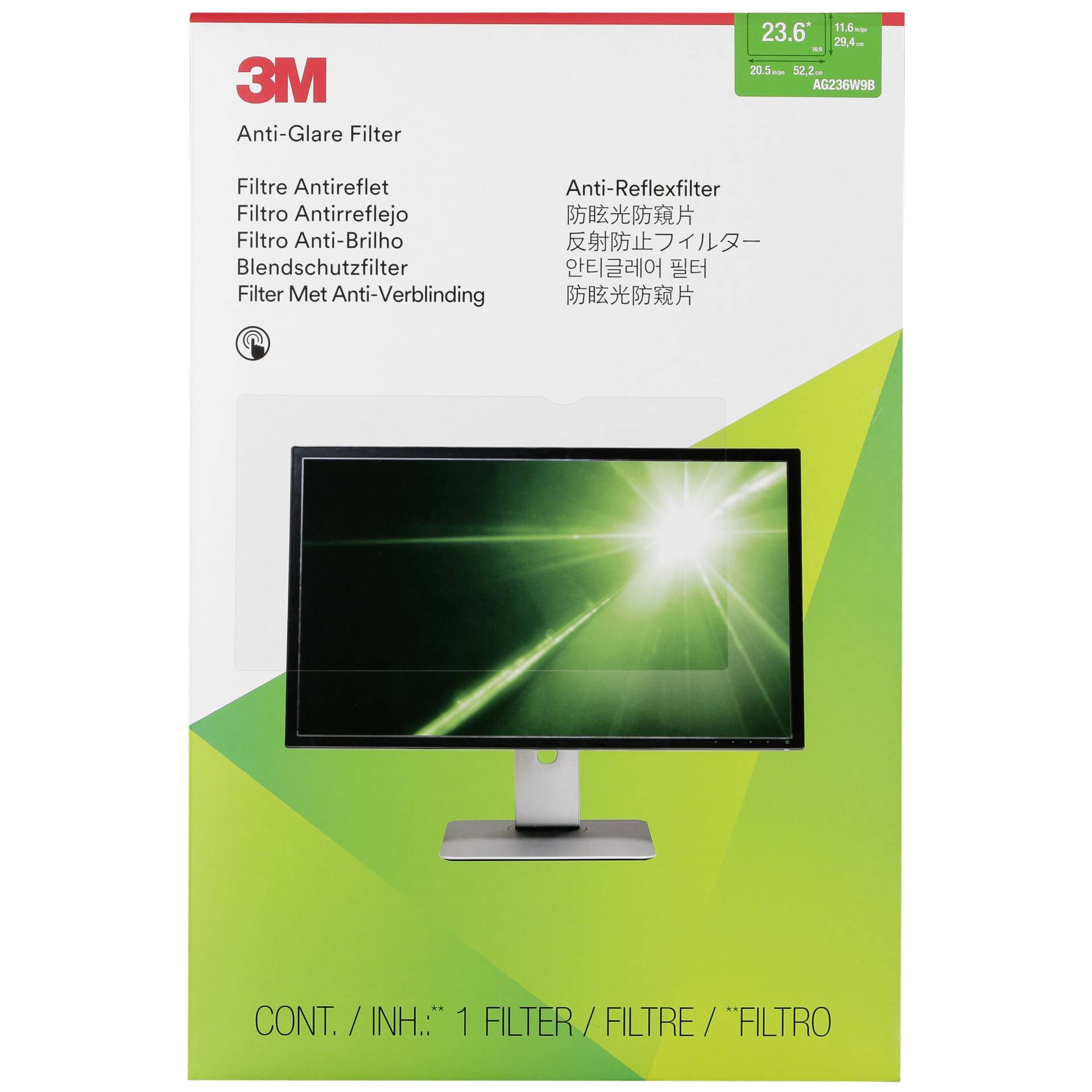 3M Blendschutzfilter für 23.6in Monitor, 16:9, AG236W9B