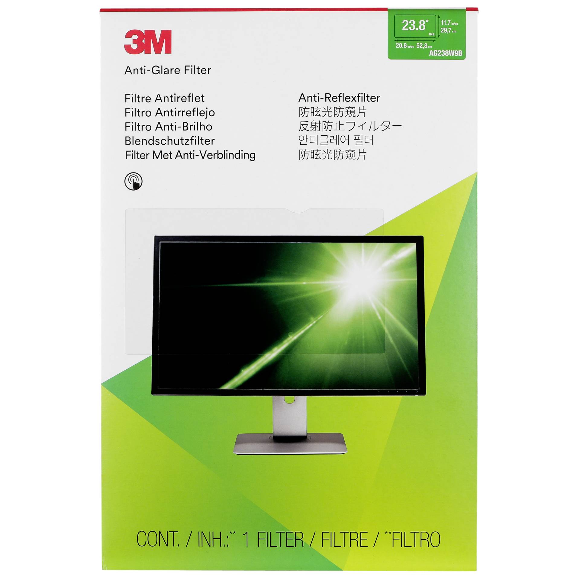 23.8 Zoll 3M AG238W9B Anti-Glare Filter 23.8 16:9 Display-Blendschutzfilter
