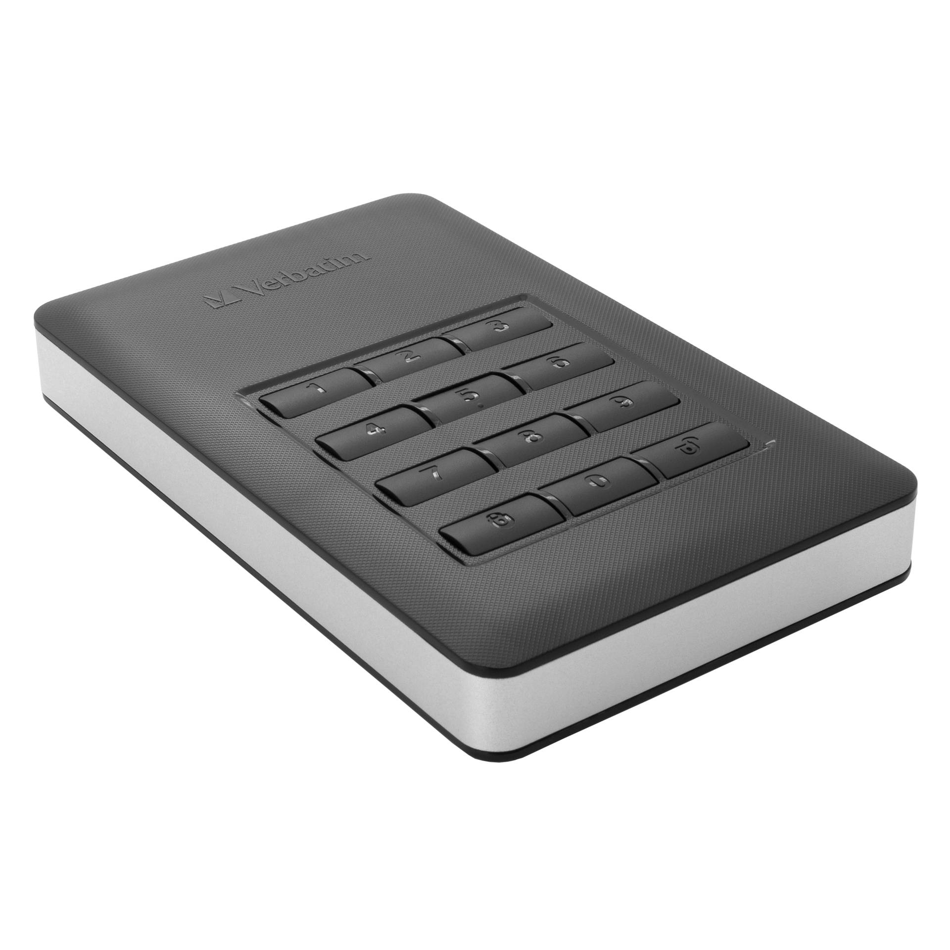 1TB HDD Verbatim Store  n  Go Secure Portable, USB-C 3.0 mit Keypad, AES-Verschlüsselung