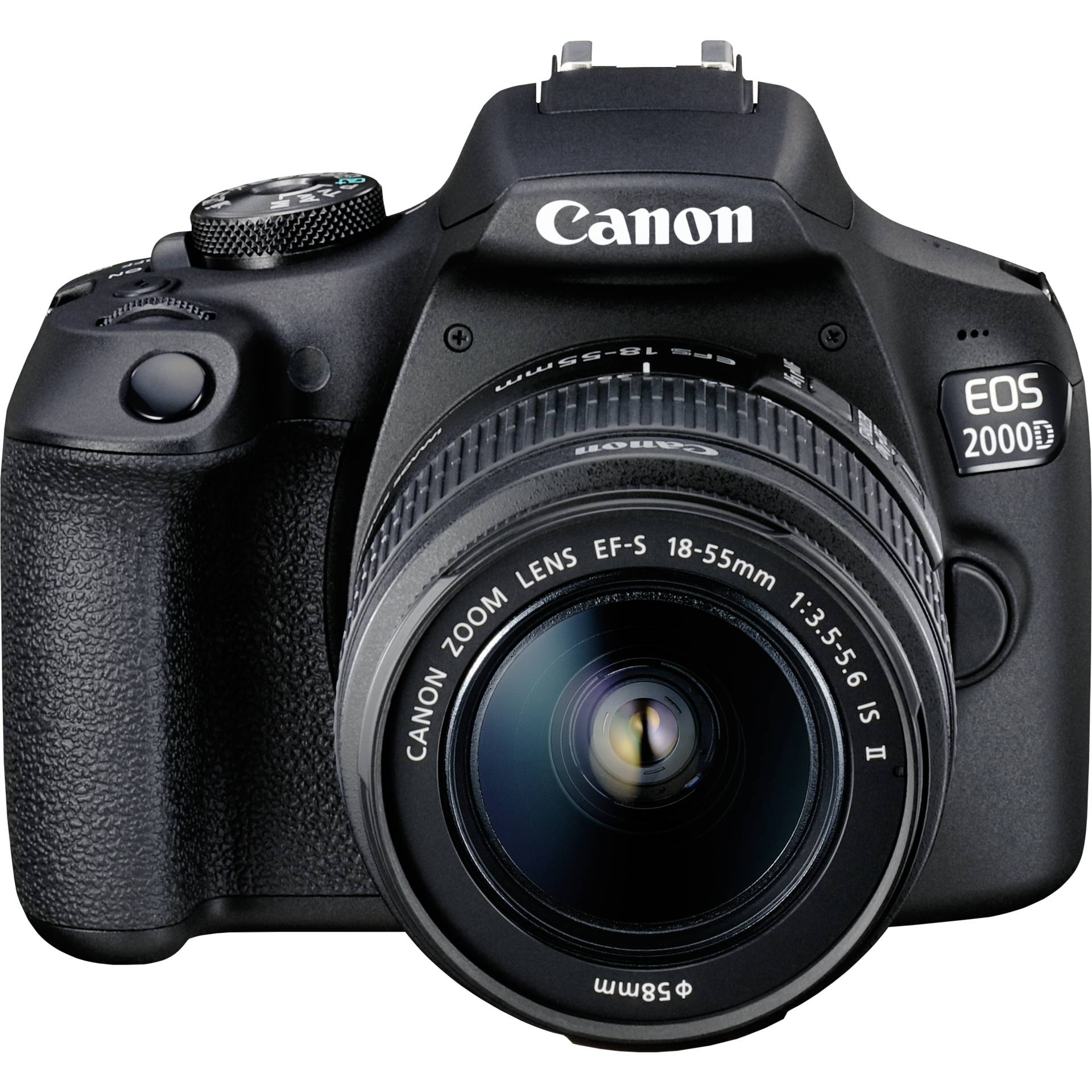 Canon EOS 2000D schwarz, Objektiv EF-S 18-55mm 3.5-5.6 IS II Spiegelreflexkamera