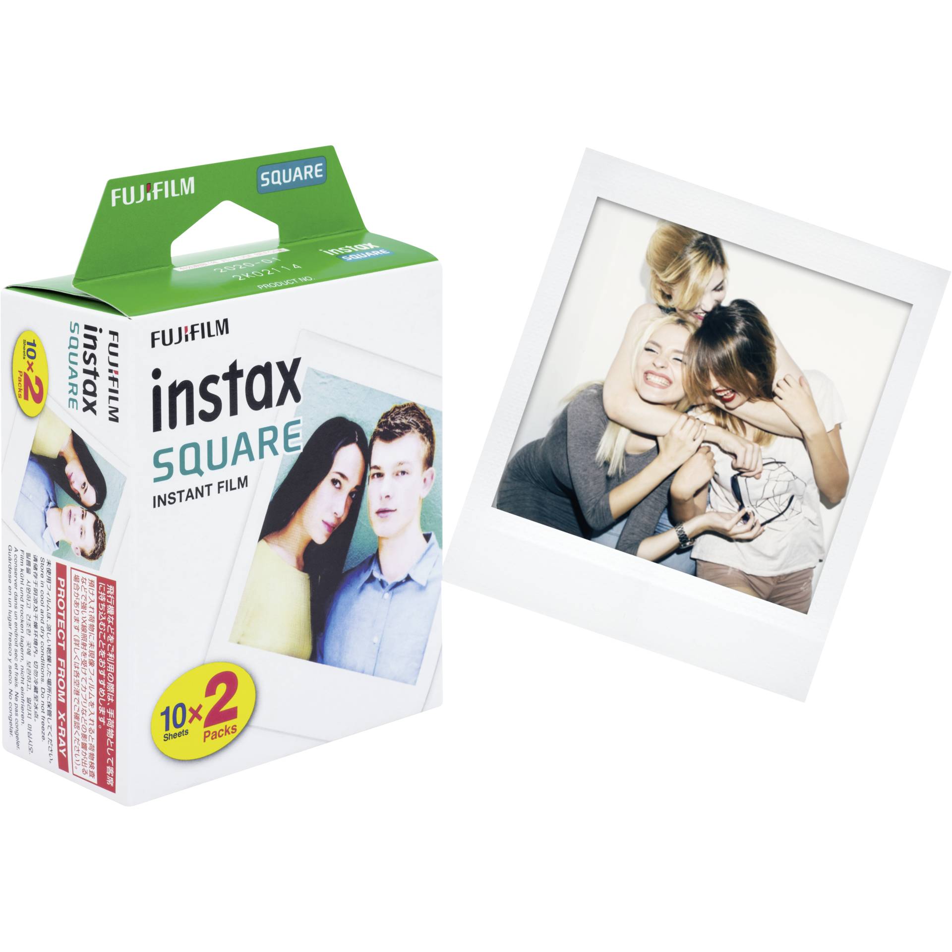 1x2 Fujifilm Instax Square Film white frame