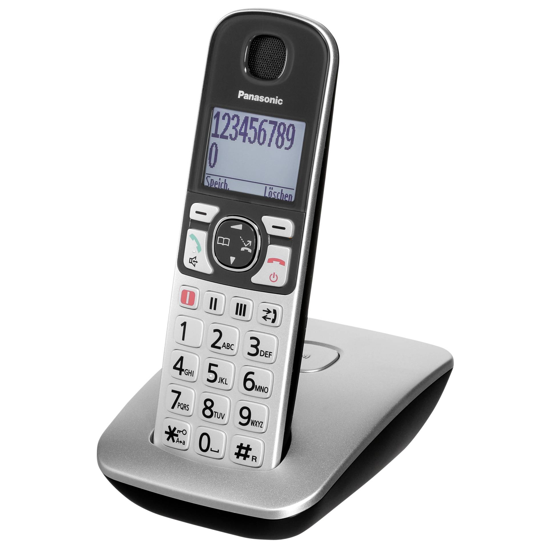 Panasonic KX-TGE510 silber, Analogtelefon schnurlos 