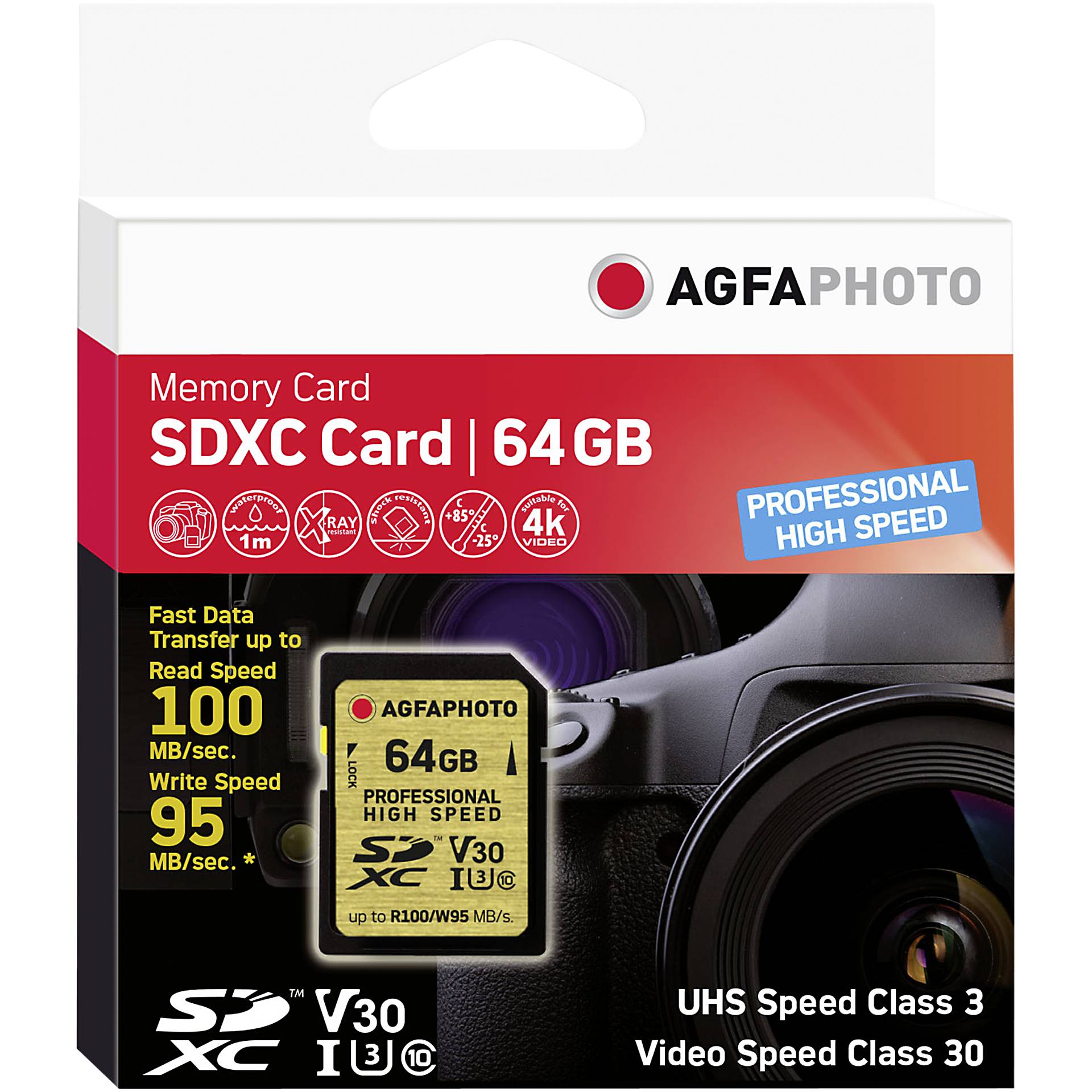 AgfaPhoto 10606 Speicherkarte 64 GB SDXC UHS-I Klasse 10