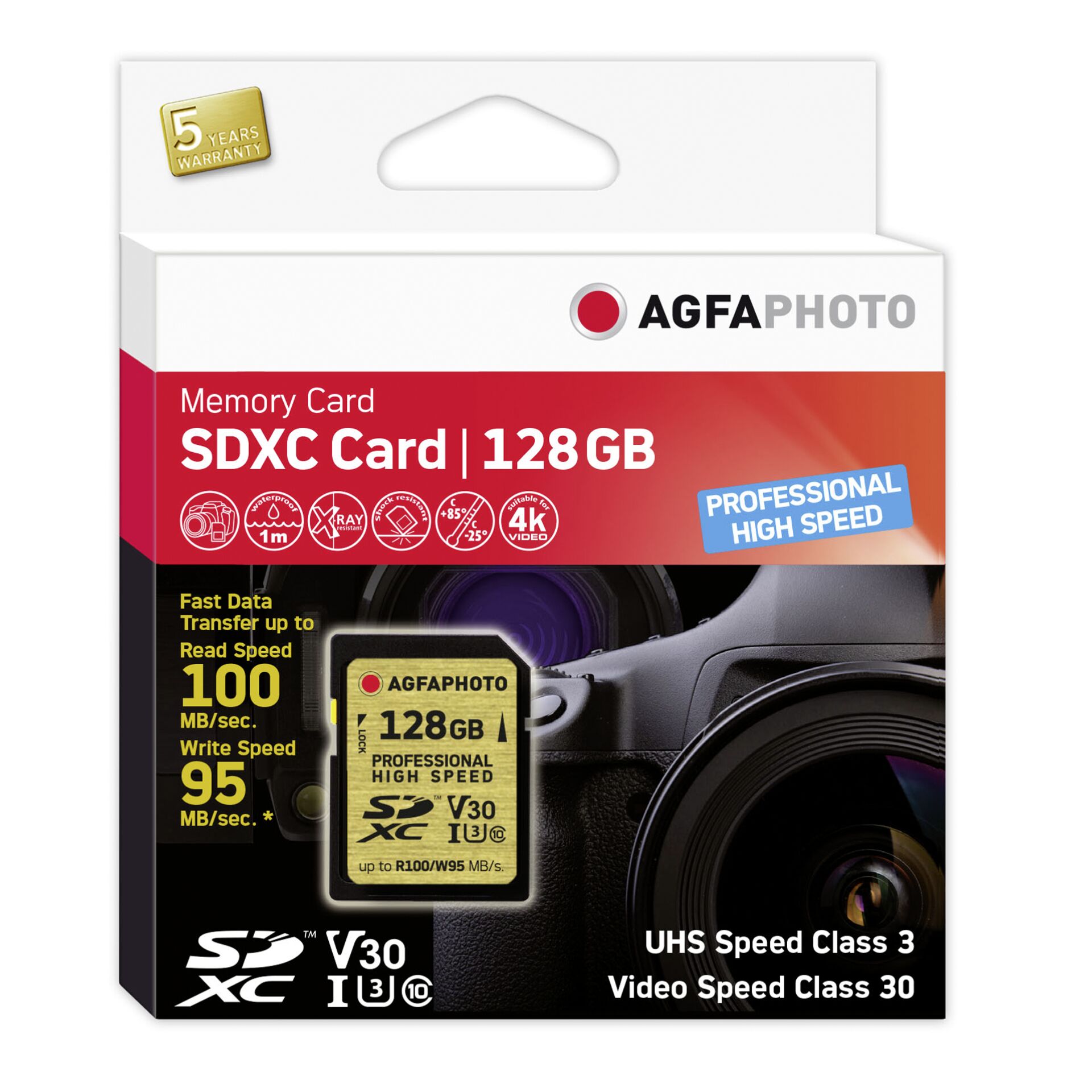 AgfaPhoto 10607 Speicherkarte 128 GB SDXC UHS-I Klasse 10