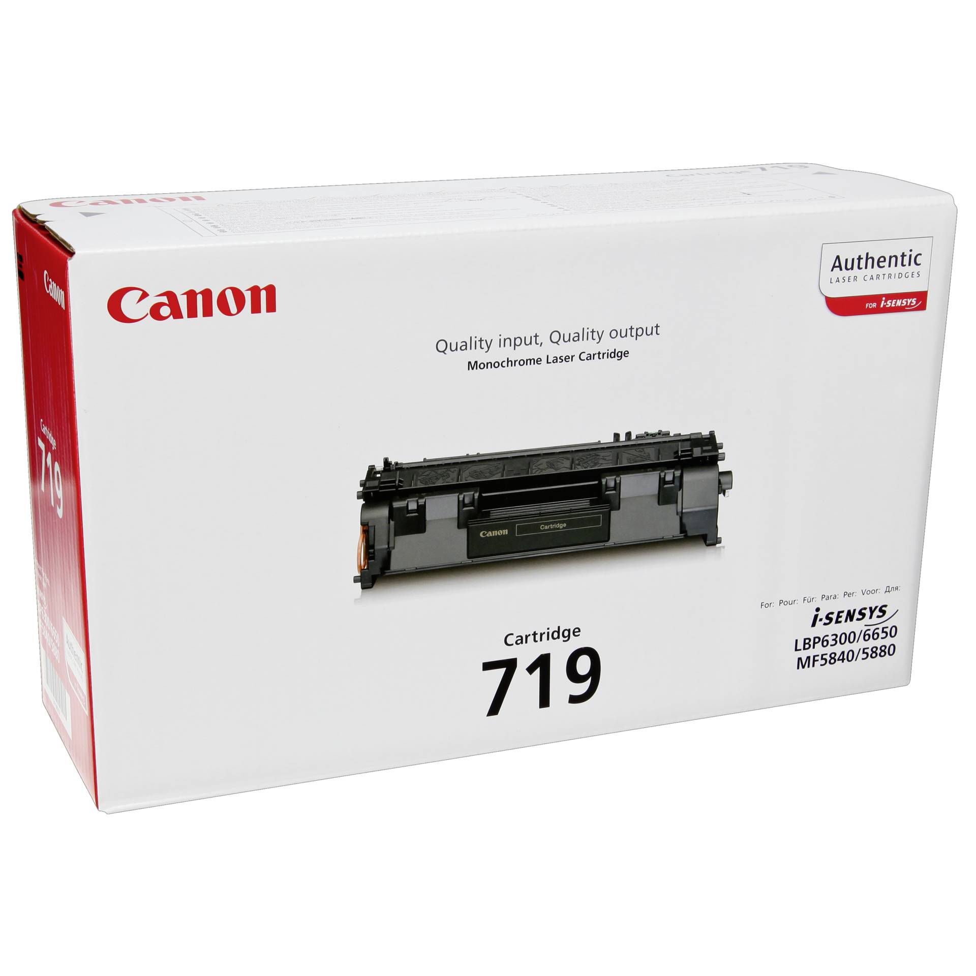 Canon Toner CRG-719, schwarz Kapazität 2100 Seiten