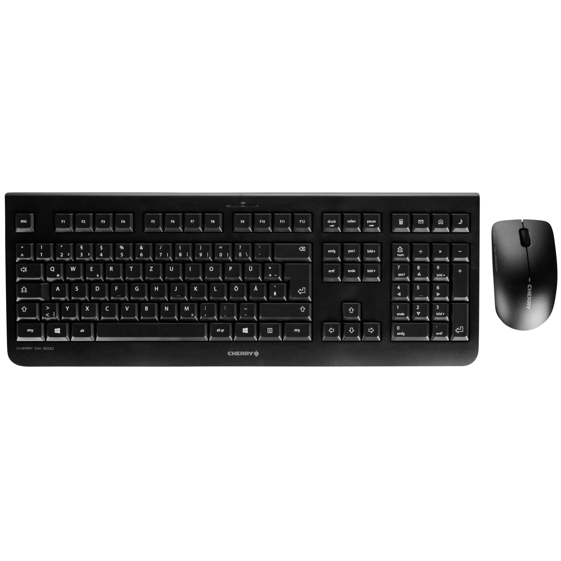 Cherry DW 3000 Set schwarz, USB, DE Layout, Wireless Tastatur-Maus-Kombination