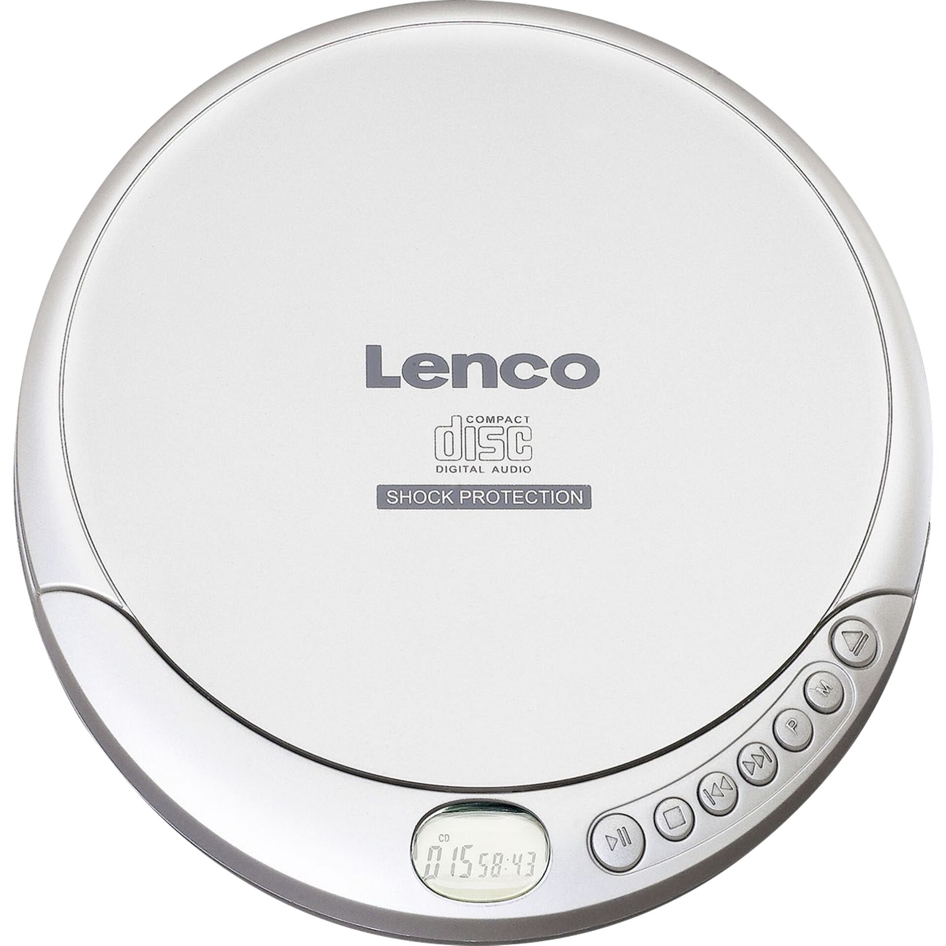 Lenco CD-201 CD-Player Tragbarer CD-Player Silber