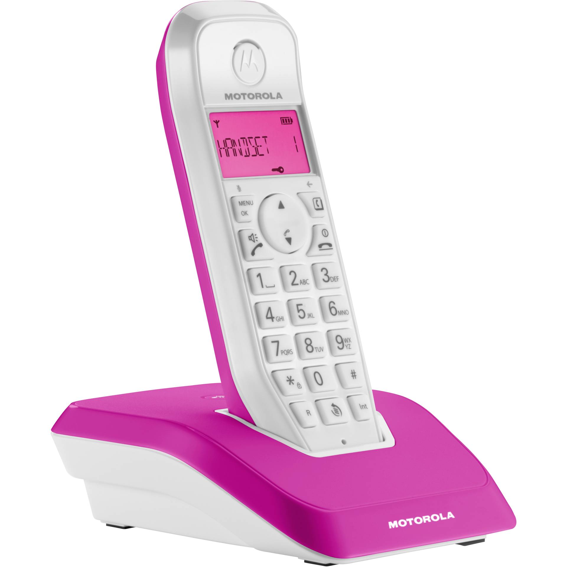 Motorola S1201 Startac weiß/ rosa Schnurlostelefon 