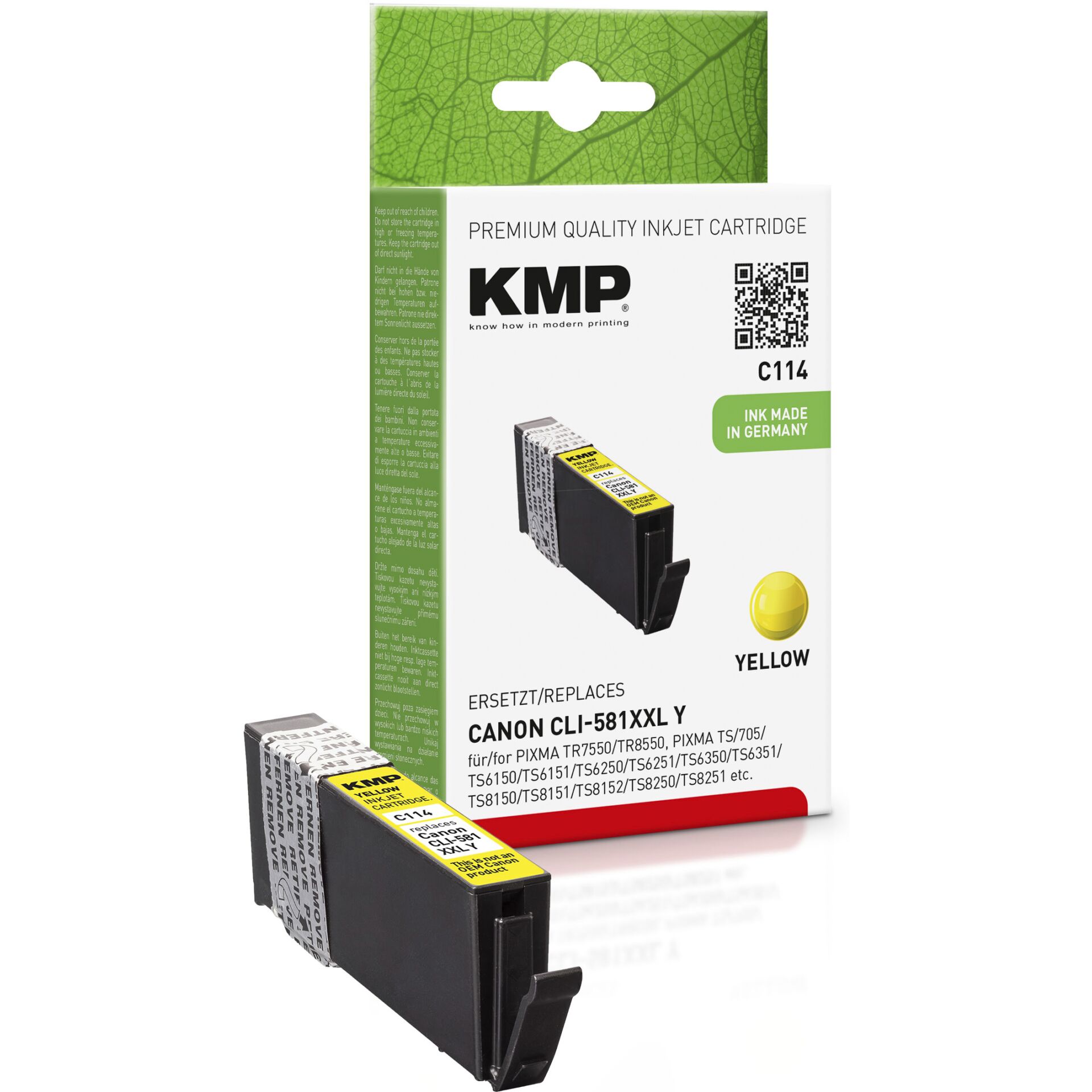 KMP 1578,0209 Druckerpatrone 1 Stück(e) Kompatibel Extrahohe (Super-) Ausbeute Gelb