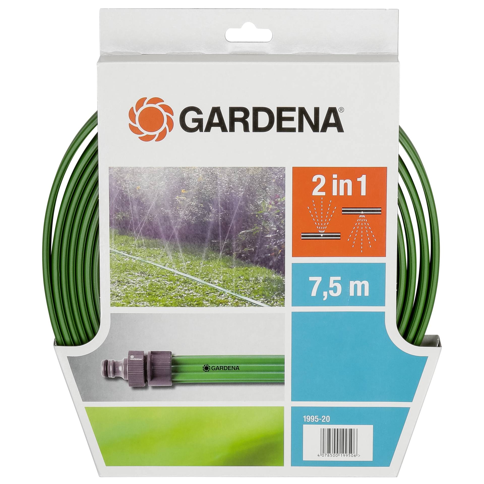 7,5m Gardena Schlauch-regner grün 