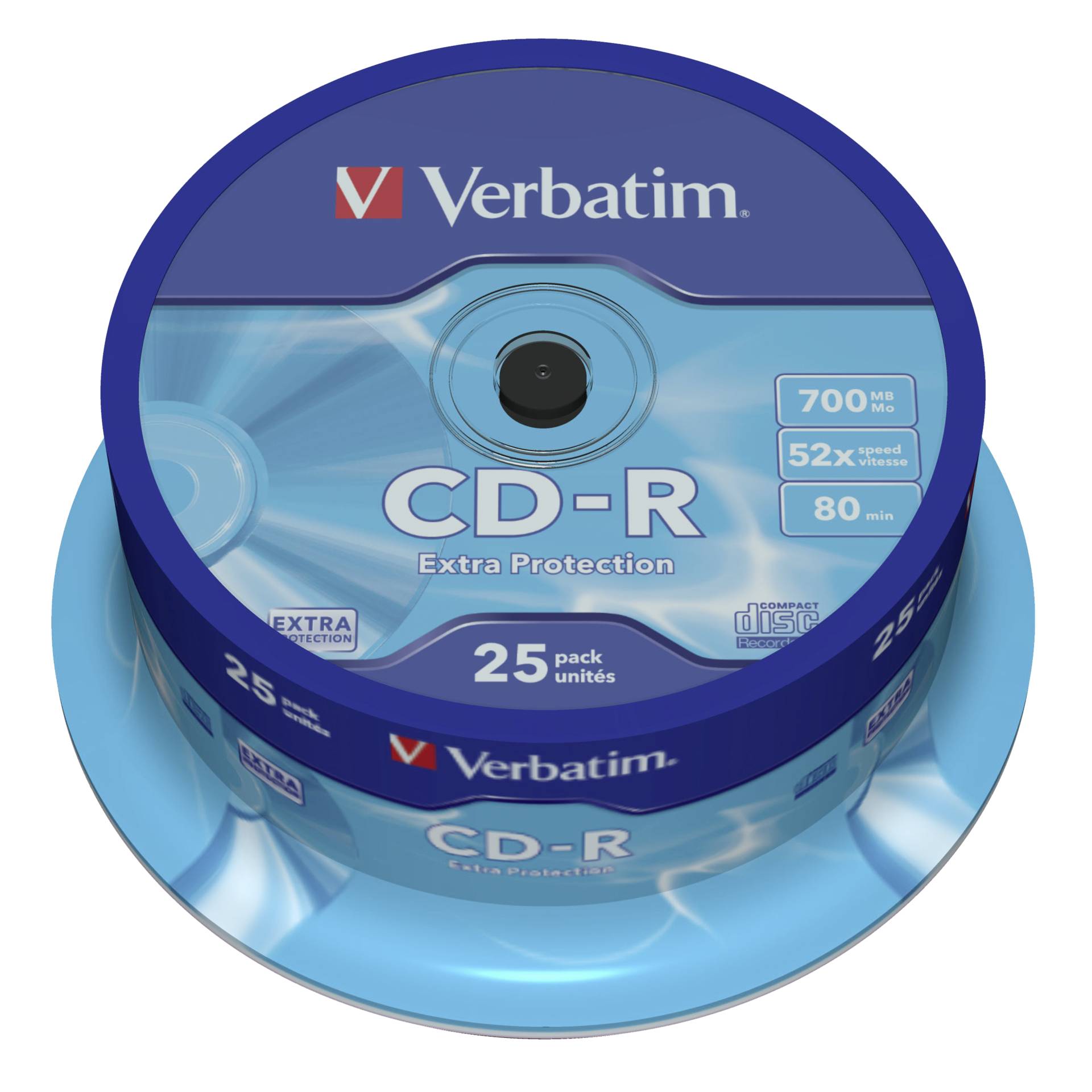 Verbatim CD-R 700MB 52x, 25er Spindel Extra Protection 