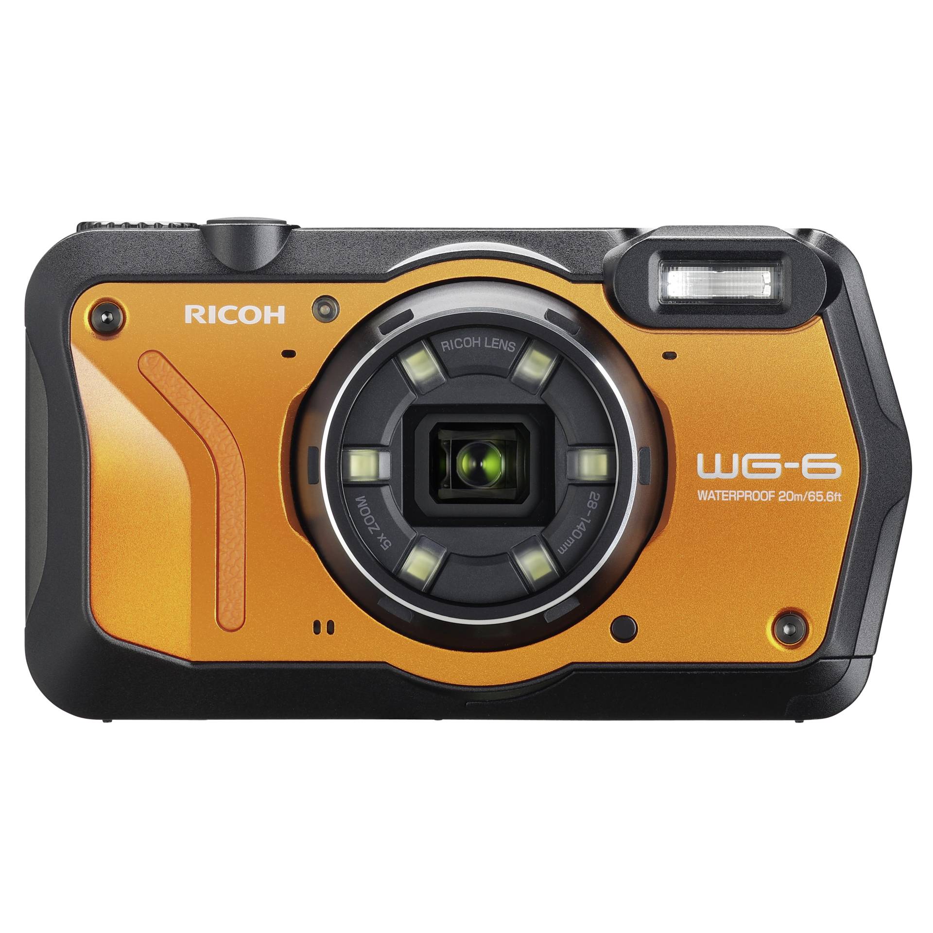 Ricoh WG-6 1/2.3 Kompaktkamera 20 MP CMOS 3840 x 2160 Pixel Schwarz, Orange