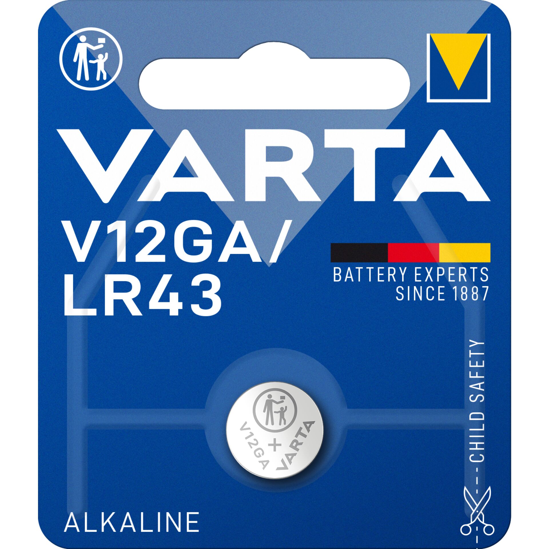 Varta Electronics LR43, Alkali, 1.5V Knopfzelle 