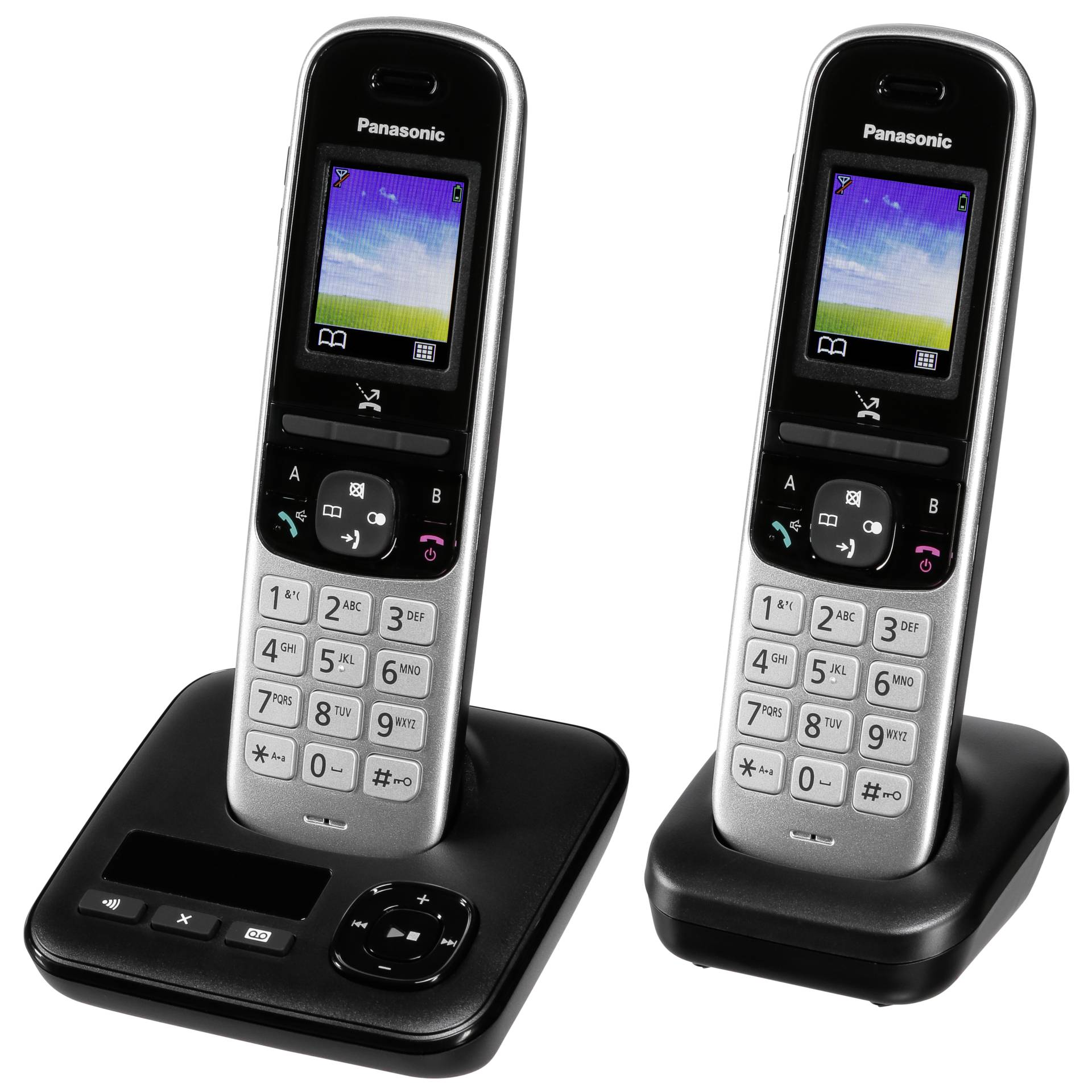 Panasonic KX-TGH722 DECT-Telefon Anrufer-Identifikation Schwarz