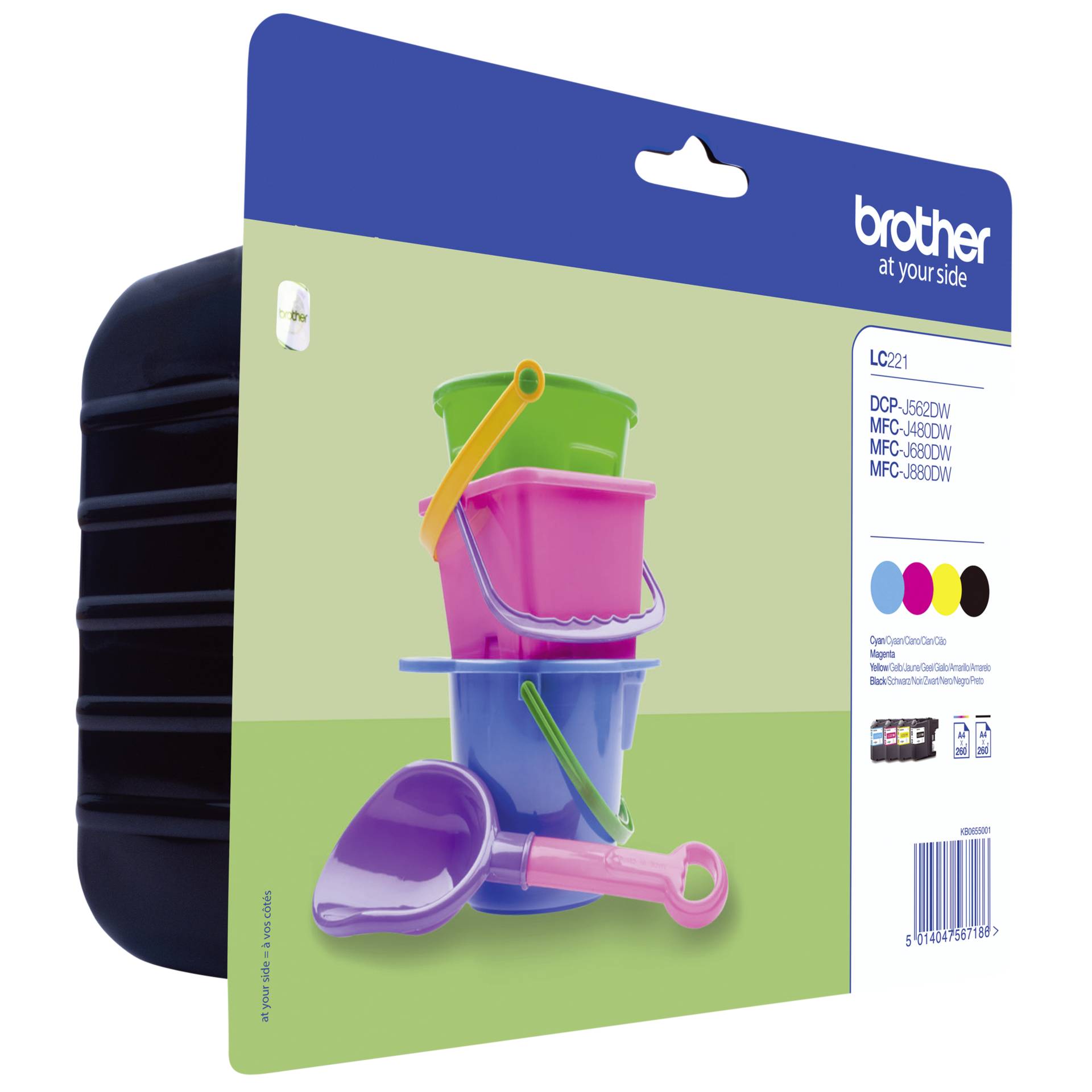 Brother LC221VAL Tinte Rainbow Kit 