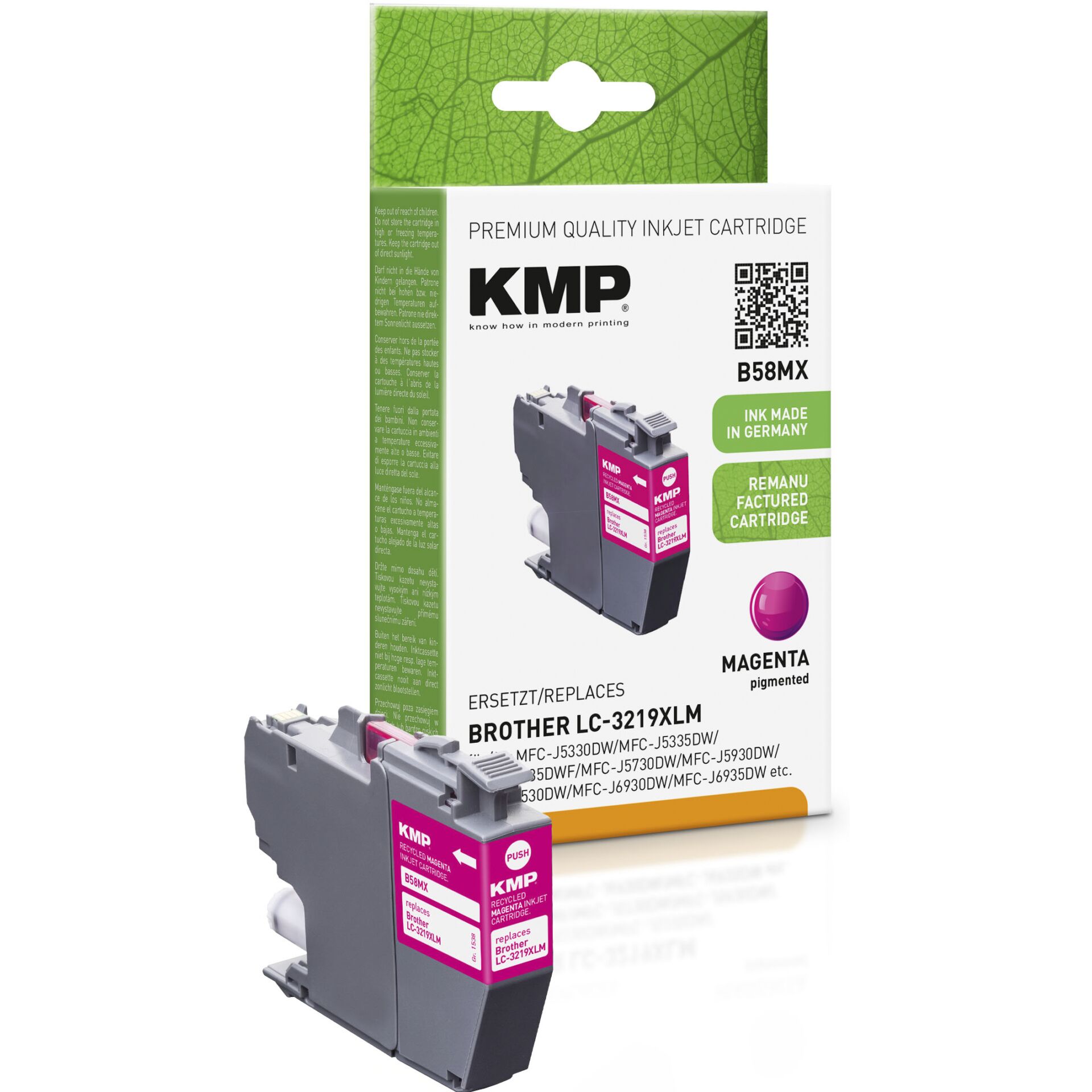 KMP B58MX Tintenpatrone magenta komp. mit Brother LC-3219XLM