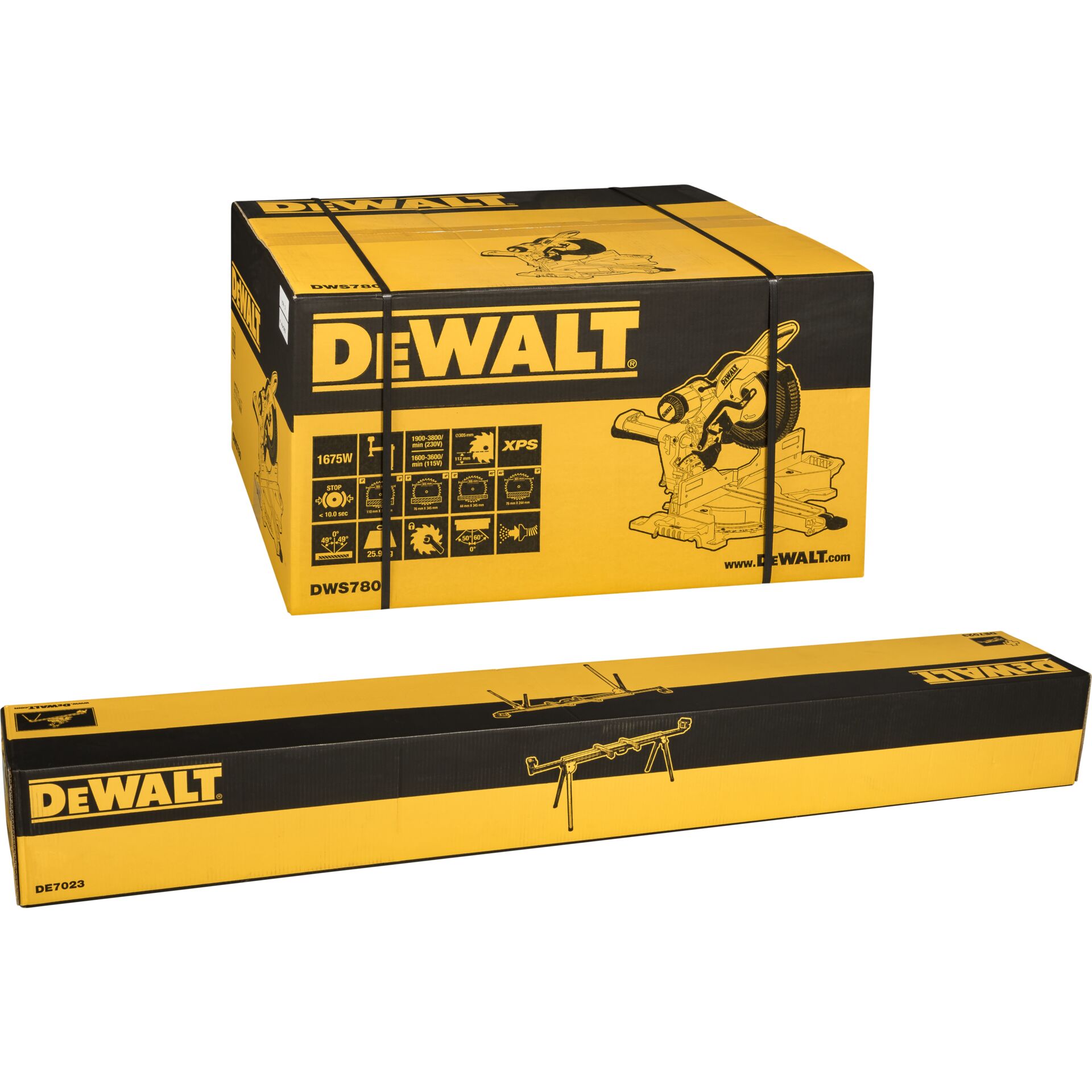 DeWalt DWS780KIT Paneelsägen-Set inkl. Unterges.