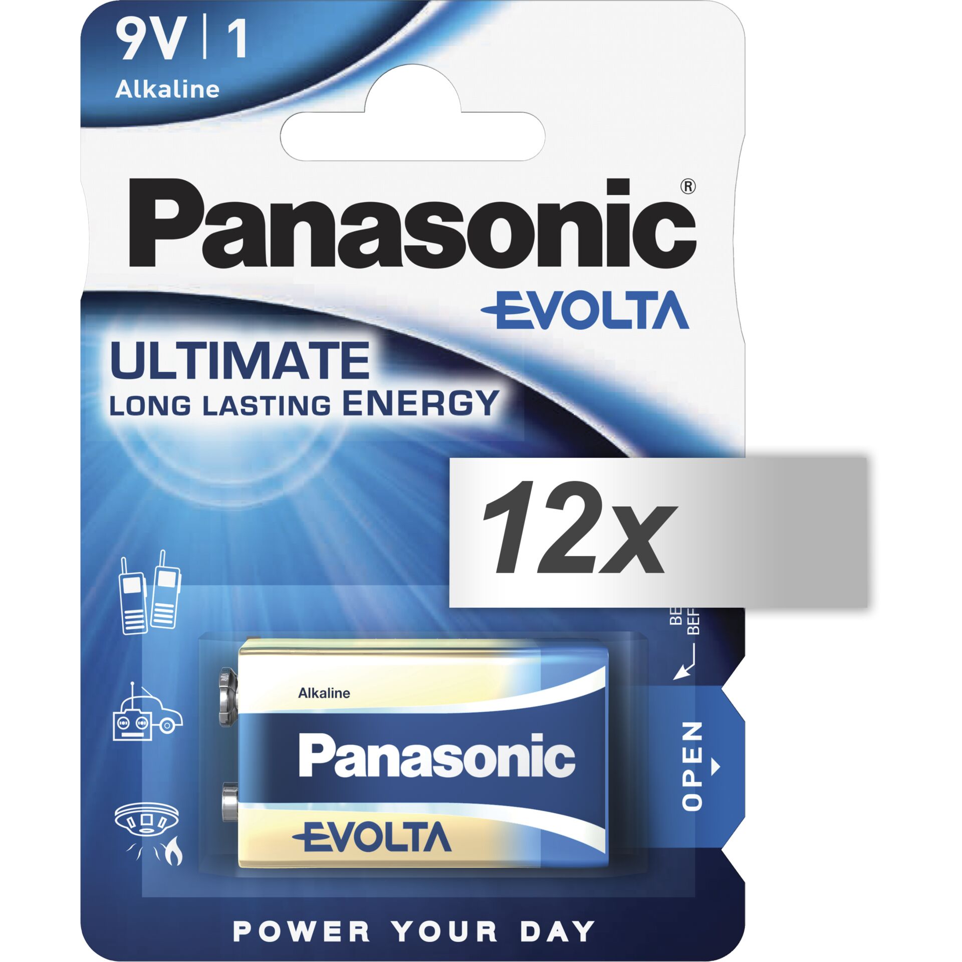 12x1 Panasonic Evolta 6 LR 61 9V-Block            6LR61EGE/1BP