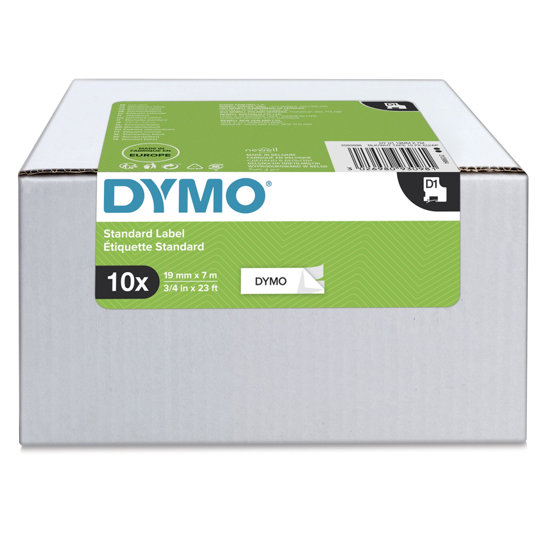 DYMO D1 Vorteilspack - 24mm x 7m - Schwarz auf Weiß