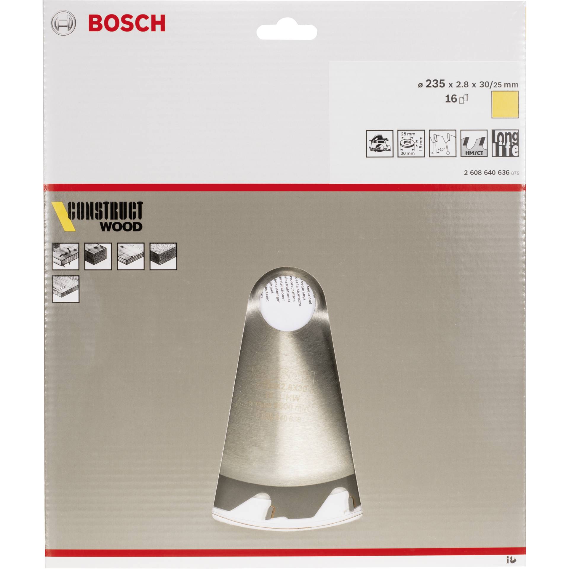 Bosch Kreissägeblatt CW WO H 235x30-16
