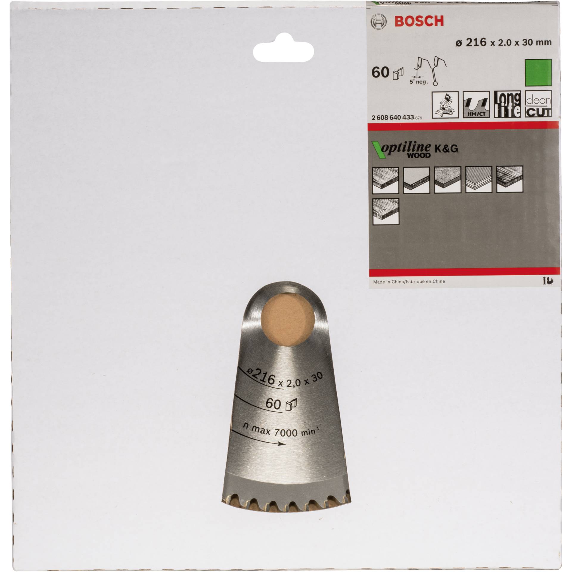 Bosch 2608640433 Kreissägeblatt 21,6 cm 1 Stück(e)