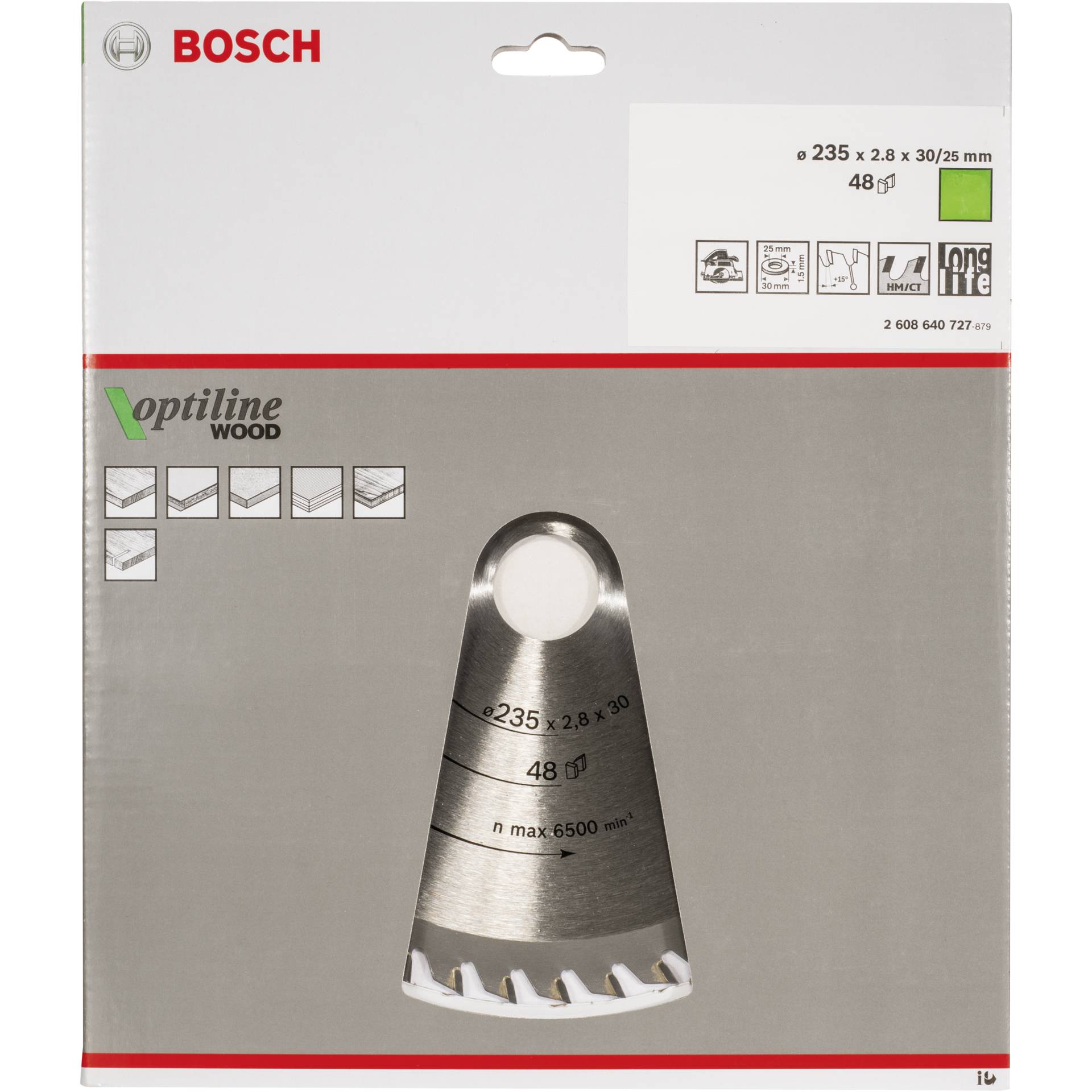 Bosch 2608640727 Kreissägeblatt 23,5 cm 1 Stück(e)
